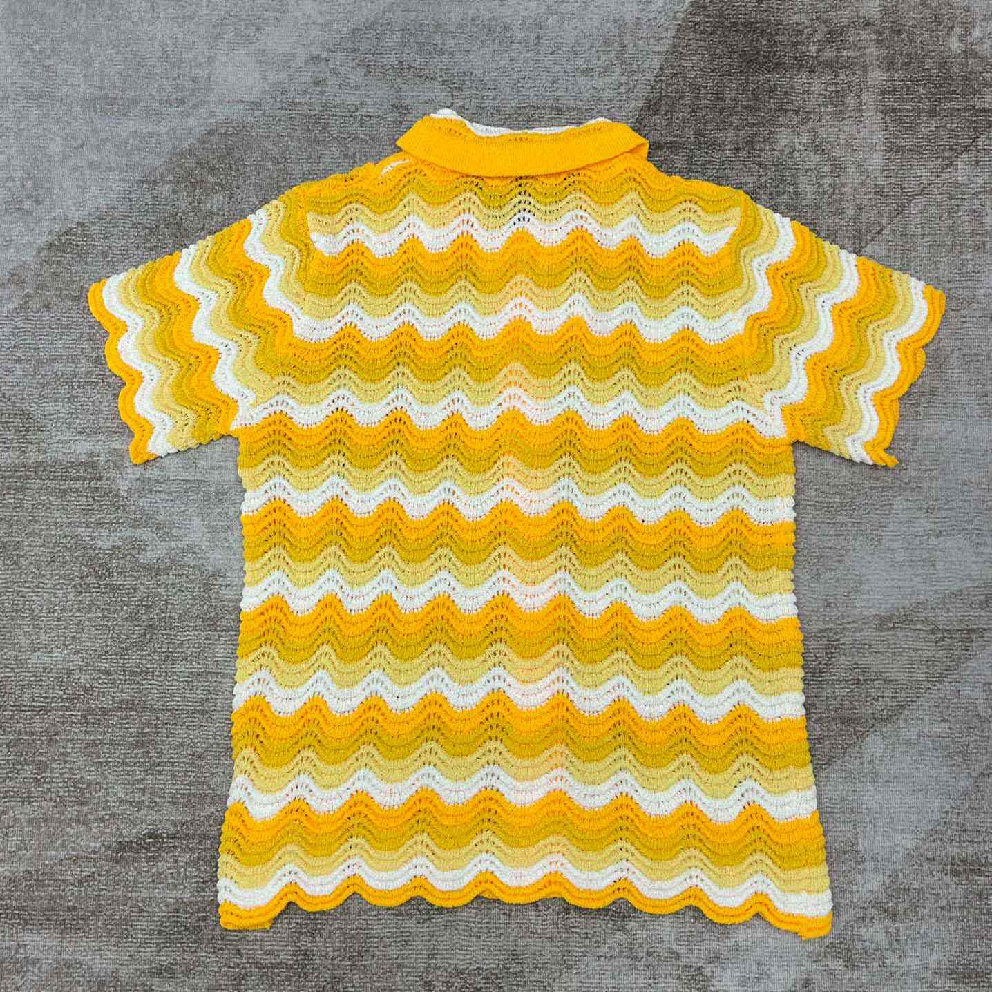 Casablanca Wavy Gradient Open Knit Shirt D009 - DesignerGu