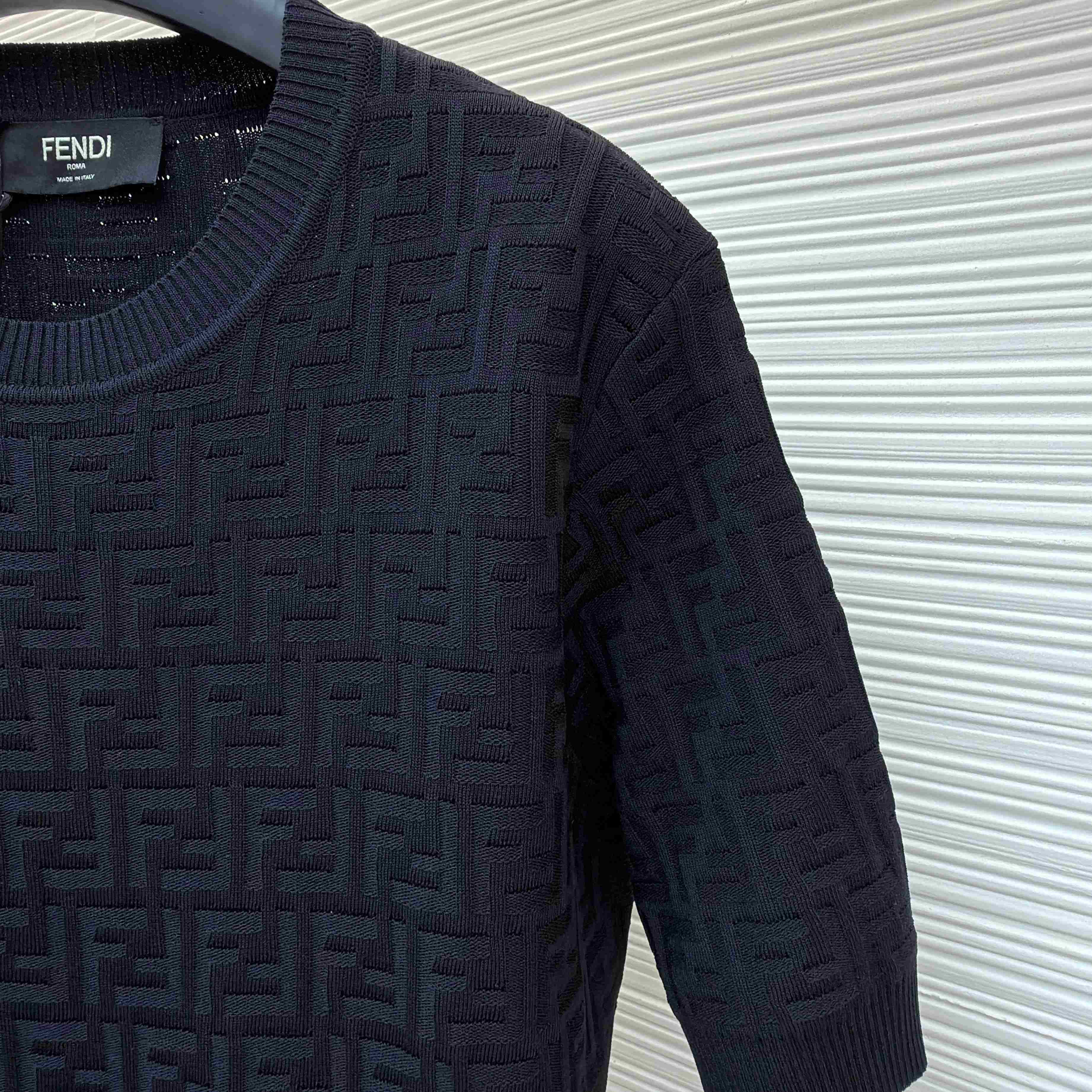 Fendi  Black FF Cotton Pullover - DesignerGu