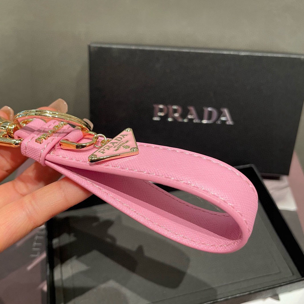 Prada Saffiano Leather Keychain - DesignerGu