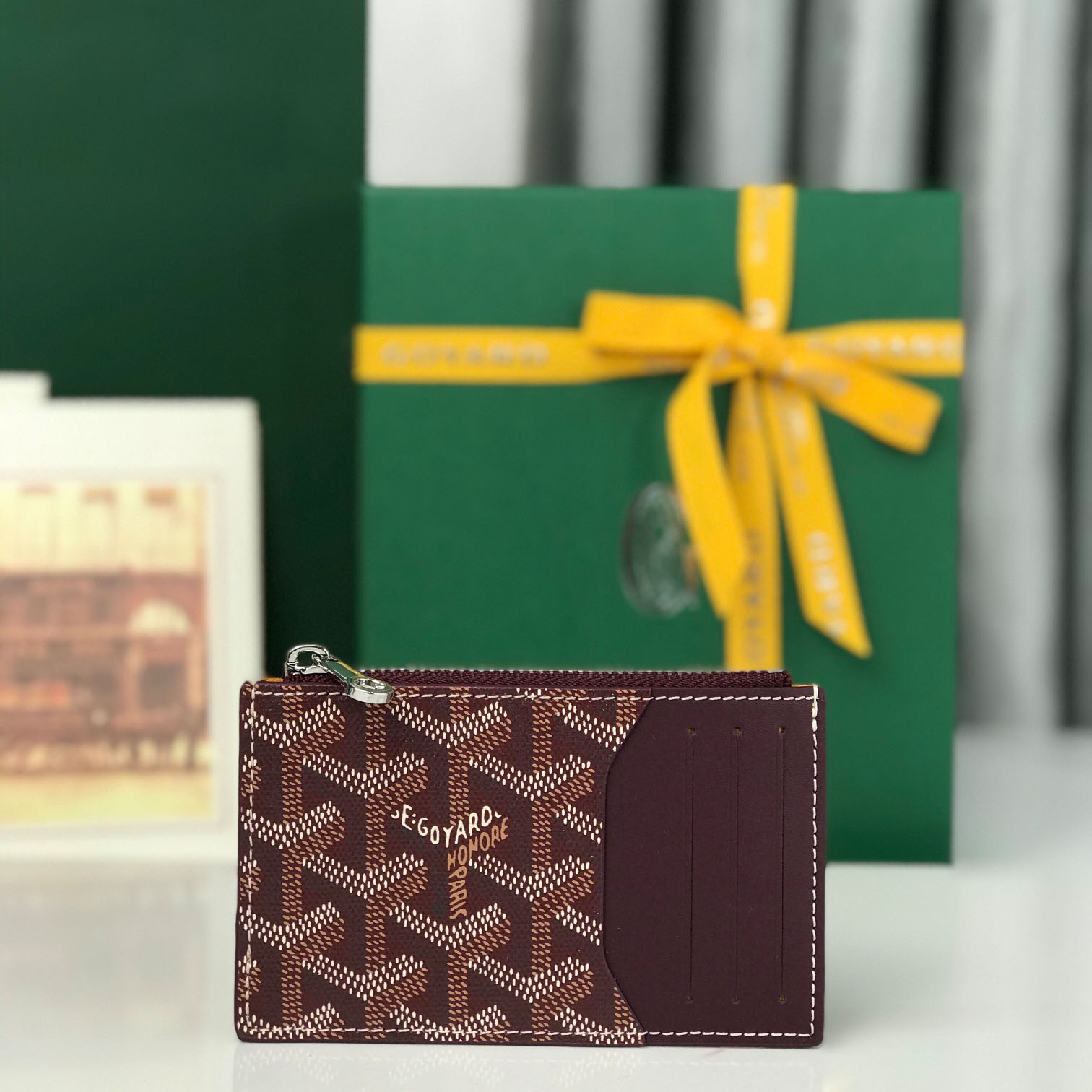 Goyard Bourbon Zipped Card Holder - DesignerGu