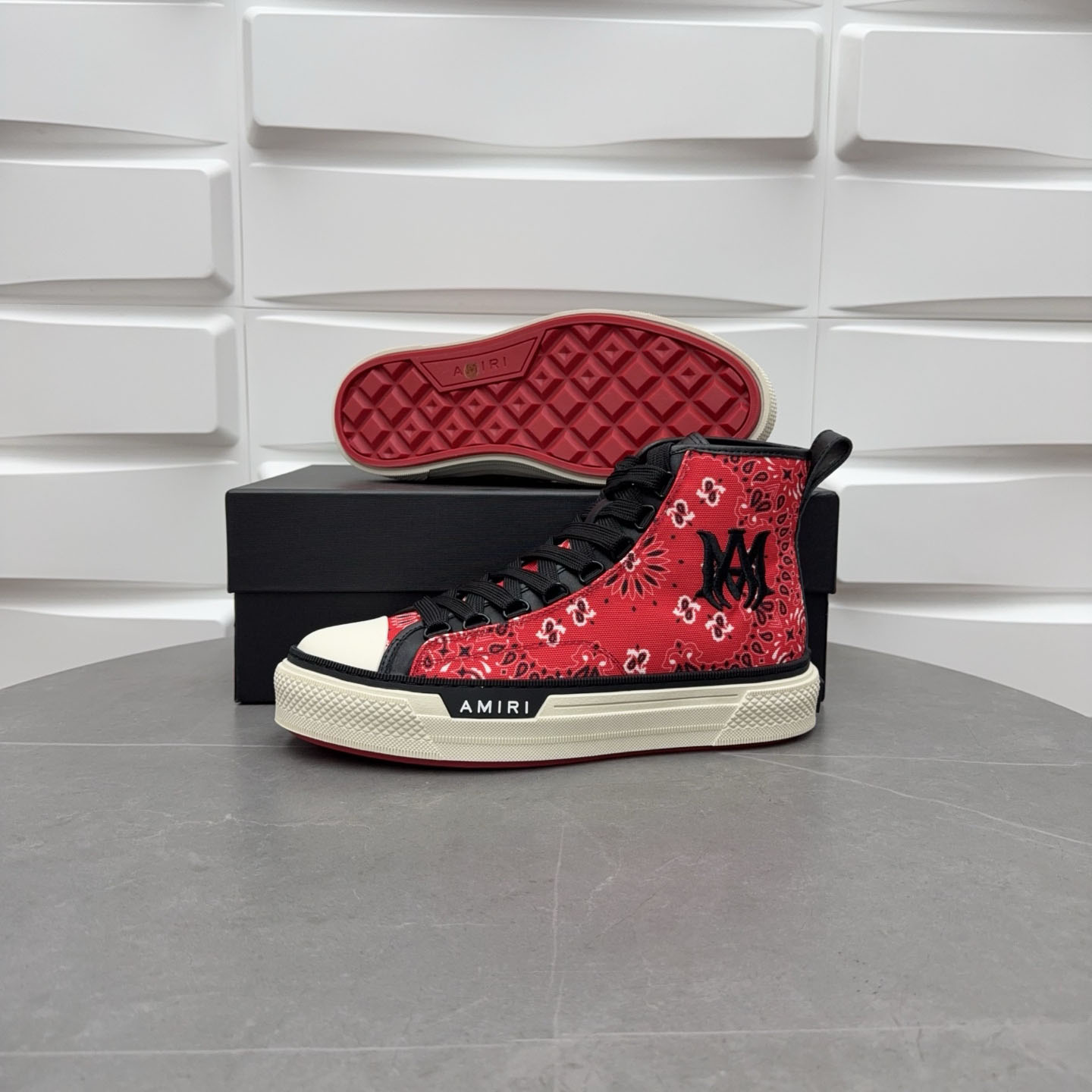 Amiri M.A. Logo Court High 'Bandana - Red' - DesignerGu