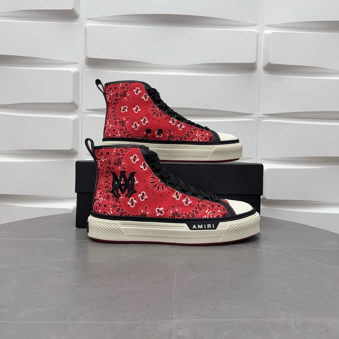 Amiri M.A. Logo Court High 'Bandana - Red' - DesignerGu