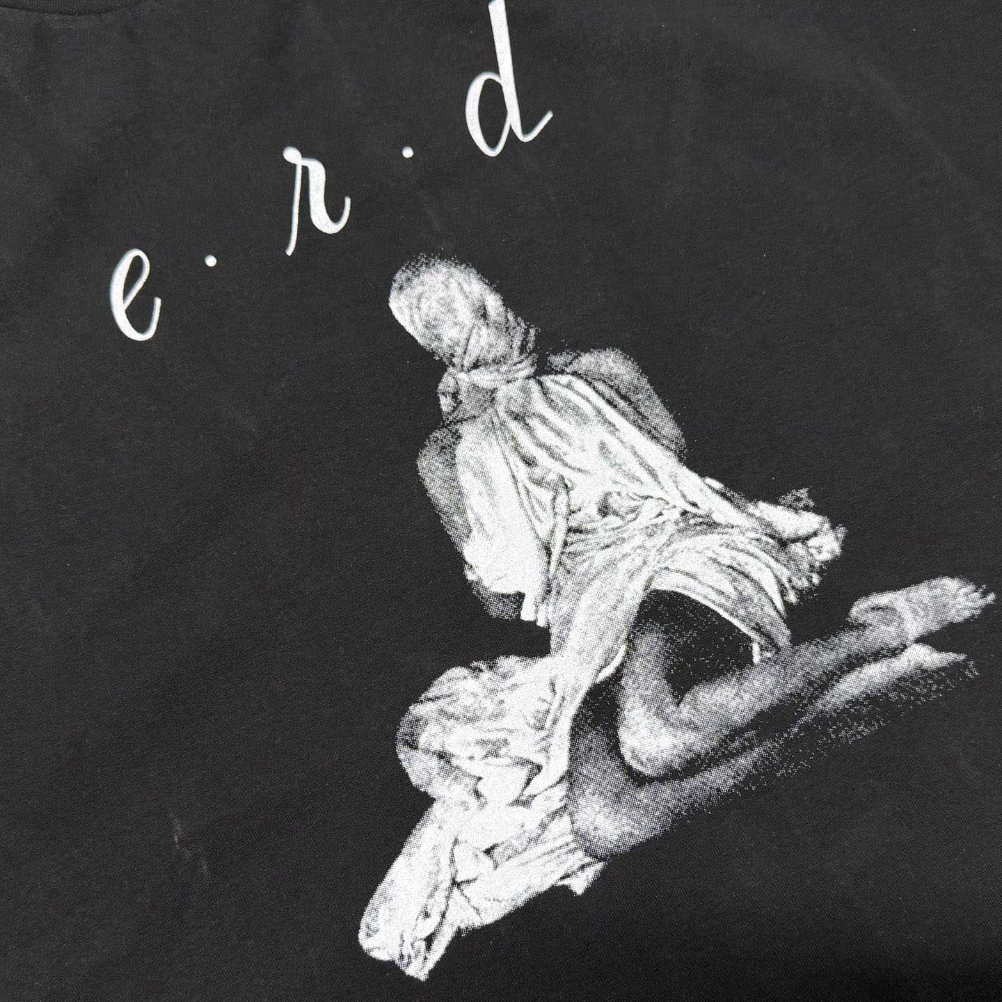 Enfants Riches Déprimés Woman In Sheet Raglan T-Shirt 'Faded Black' - DesignerGu