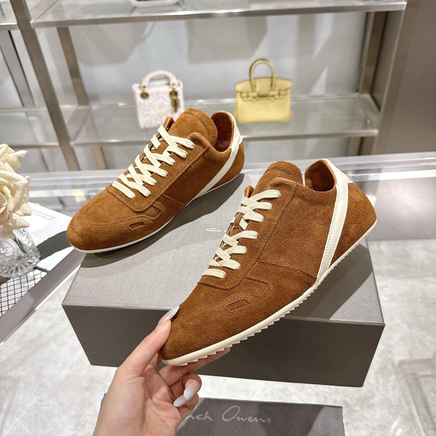 Rick Owens Concordians Minimal Sneaker 'Chestnut' - DesignerGu