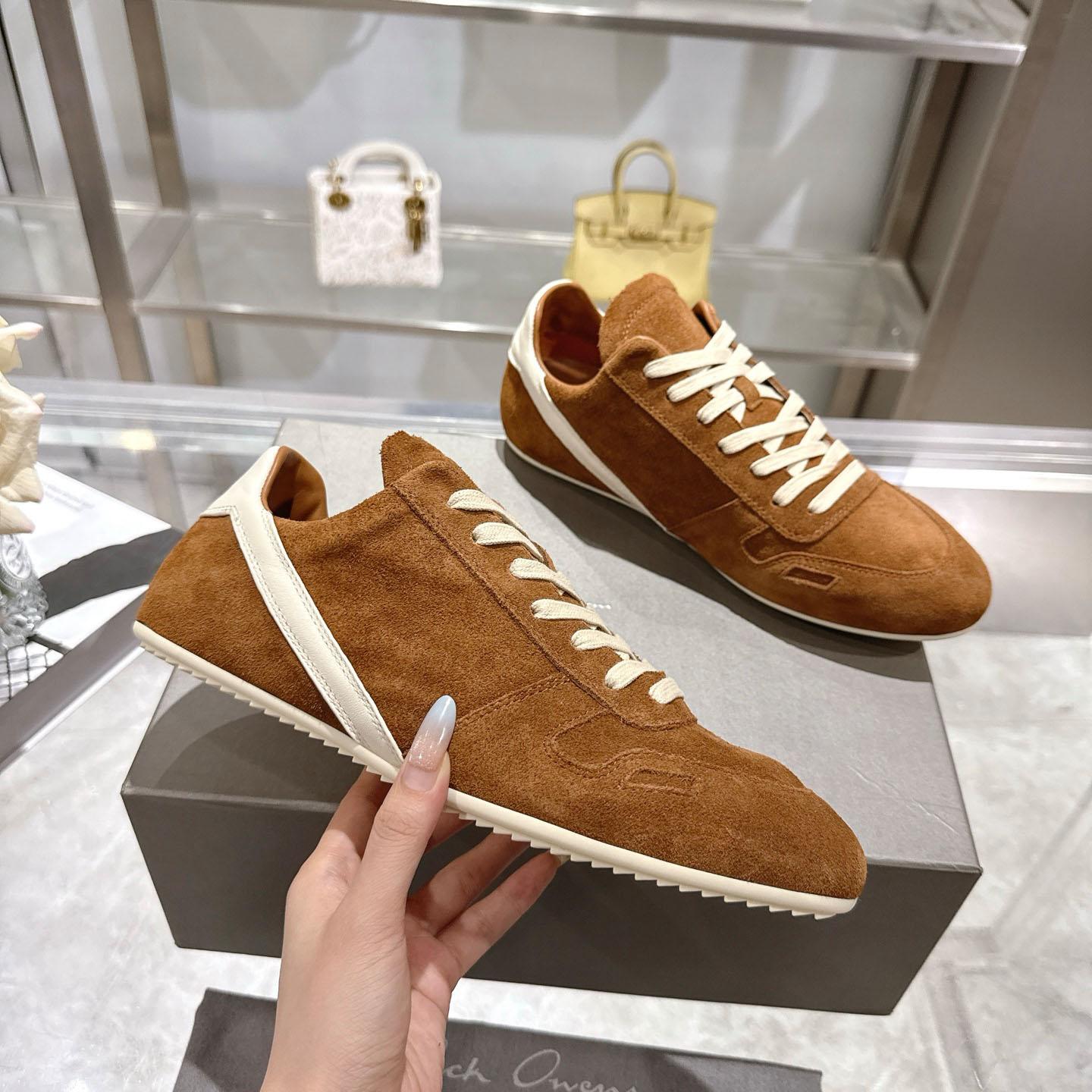 Rick Owens Concordians Minimal Sneaker 'Chestnut' - DesignerGu