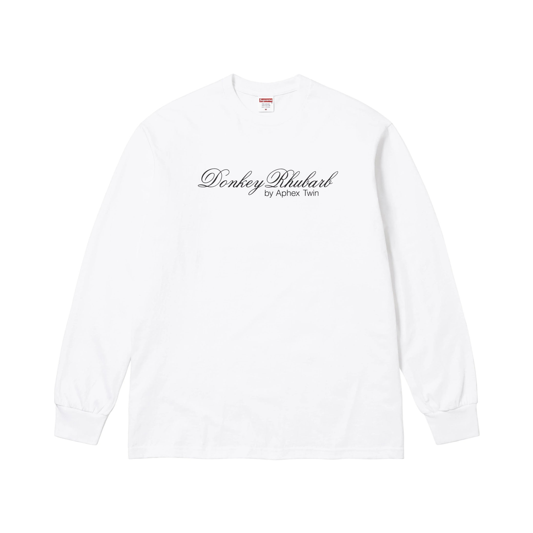 Supreme x Aphex Twin Donkey Rhubarb Long-Sleeve Tee 'White' - DesignerGu