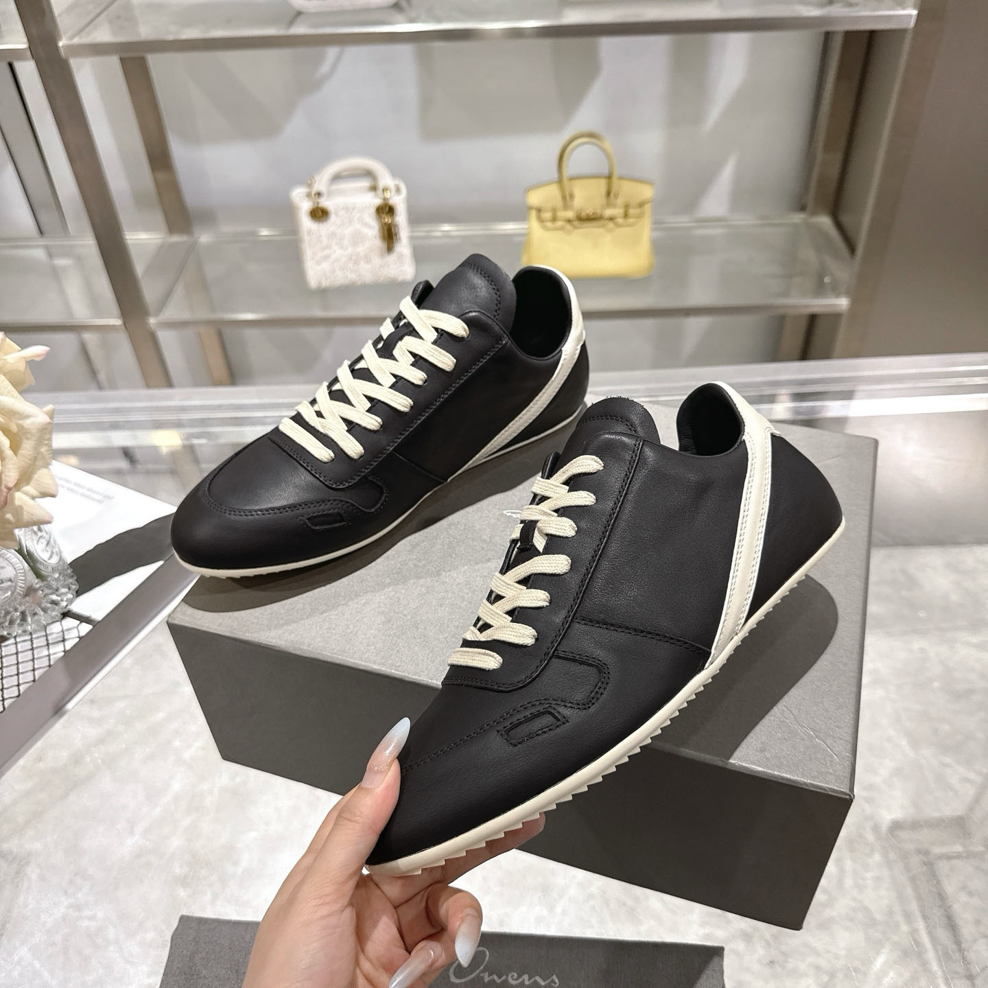 Rick Owens Concordians Minimal Sneaker 'Black Milk' - DesignerGu