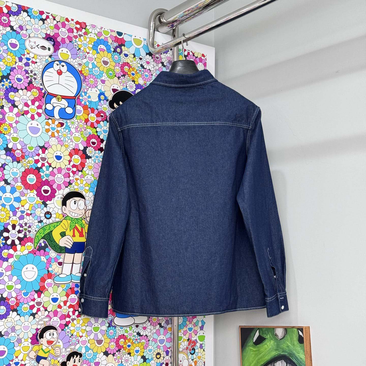 Celine Overshirt In Cotton Denim - DesignerGu