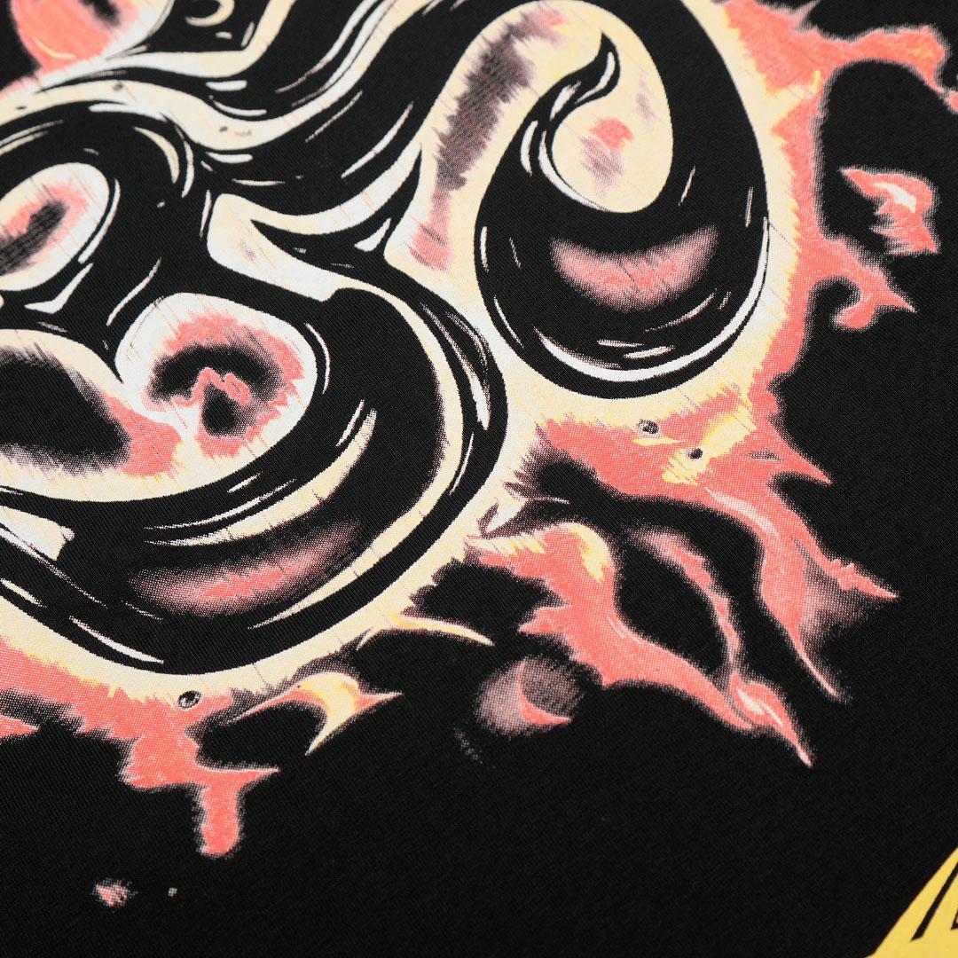 Hellstar Inner Peace Fire Tee 'Black' - DesignerGu