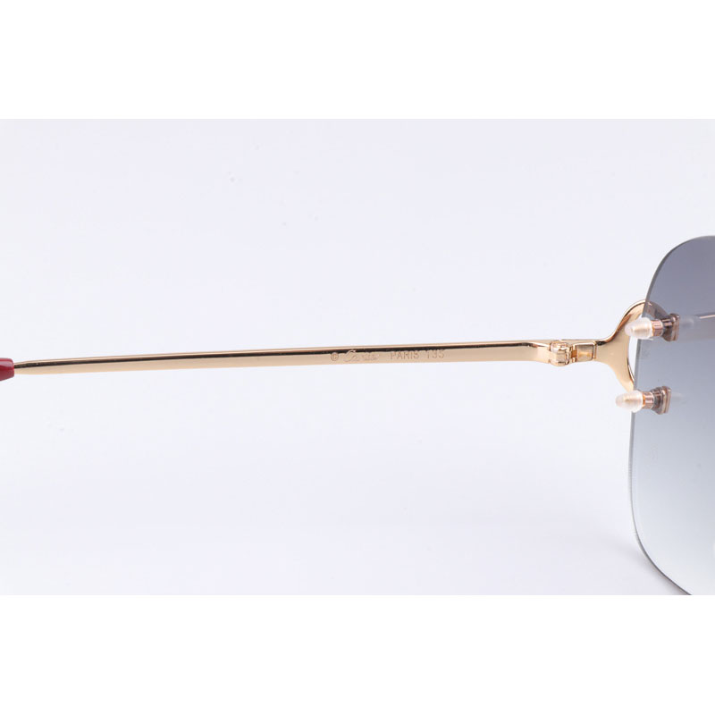 Cartier CT 4193829 Sunglasses Gold Gradient Gray - DesignerGu