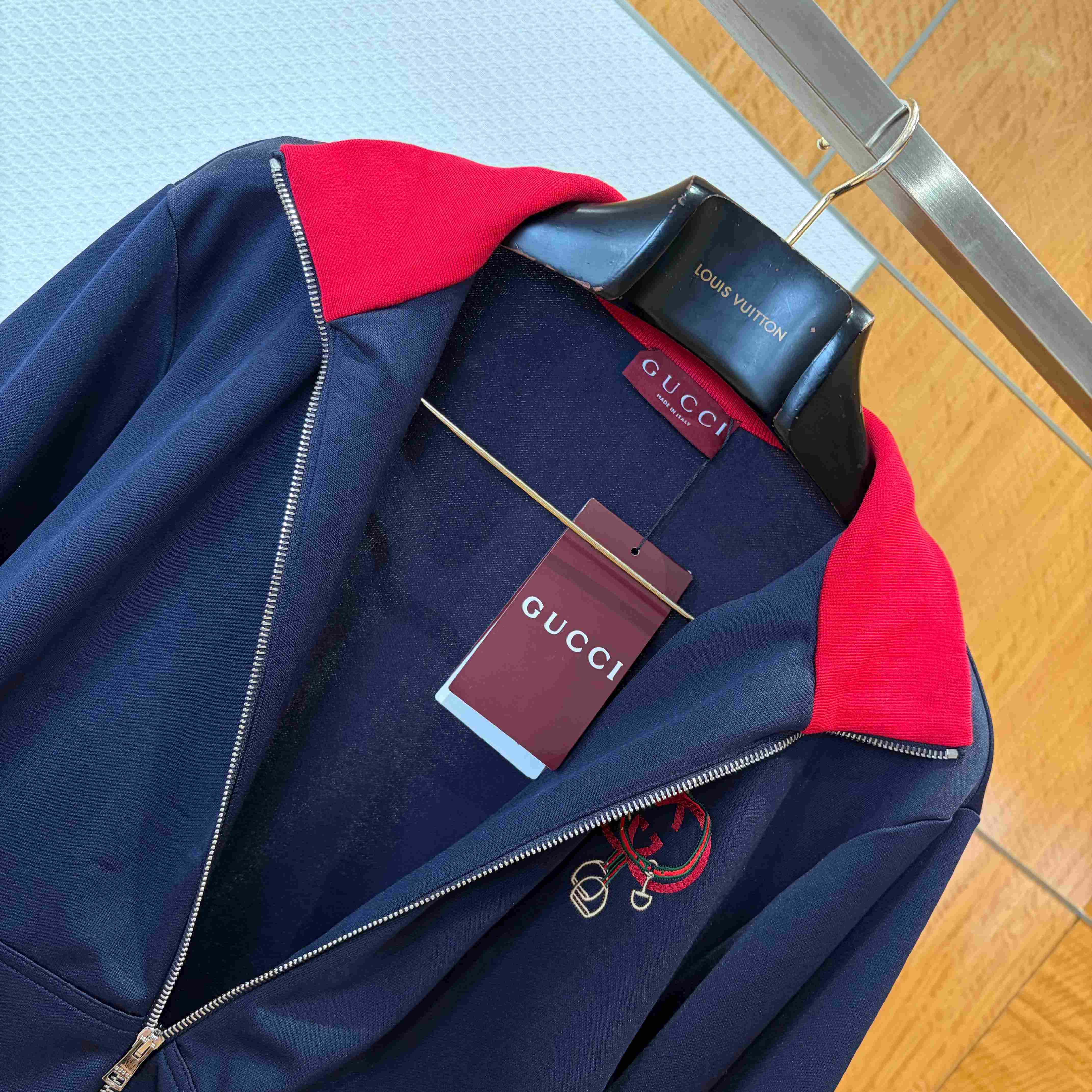 Gucci Technical Jersey Zip Jacket With Embroidery - DesignerGu