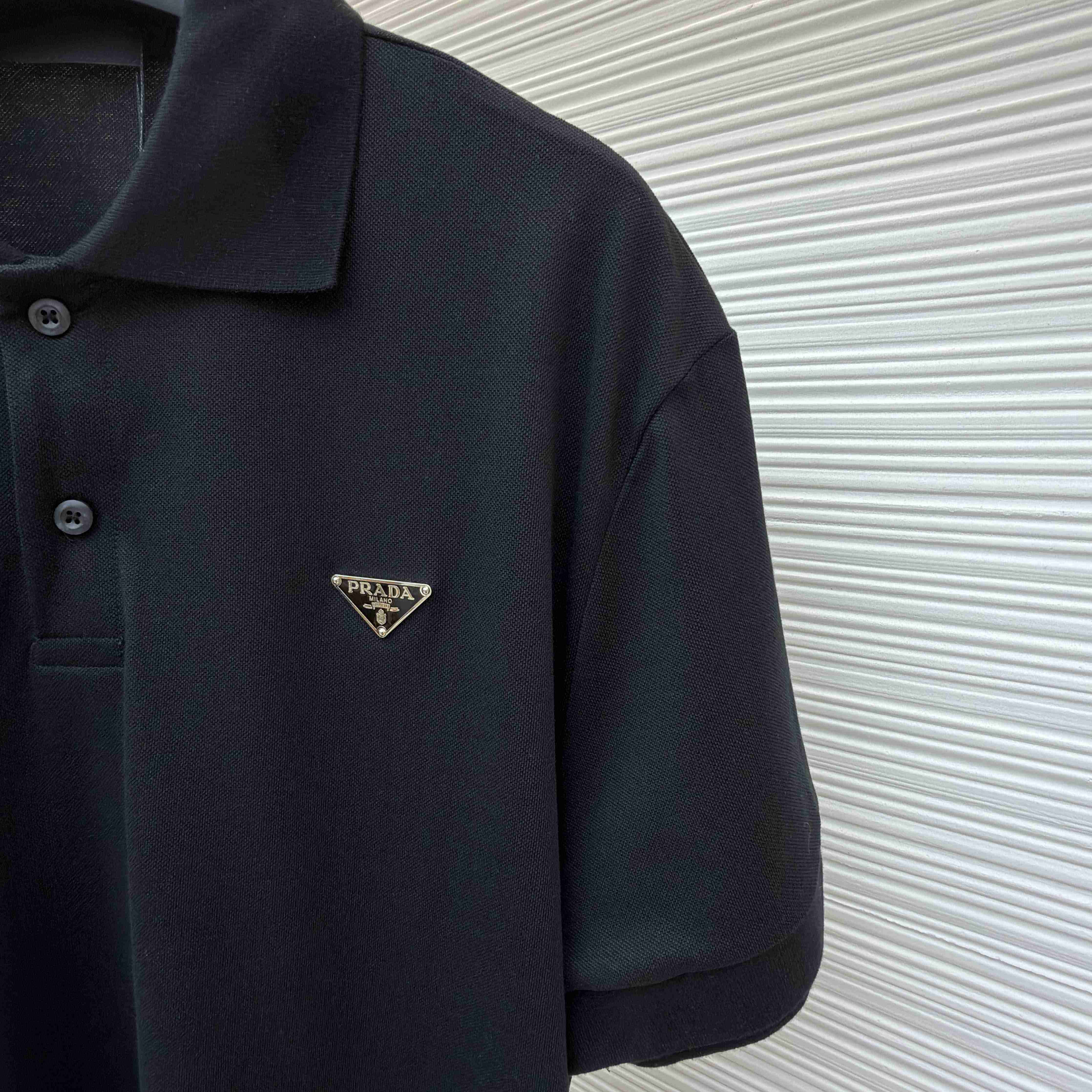 Prada Piqué Polo Shirt - DesignerGu