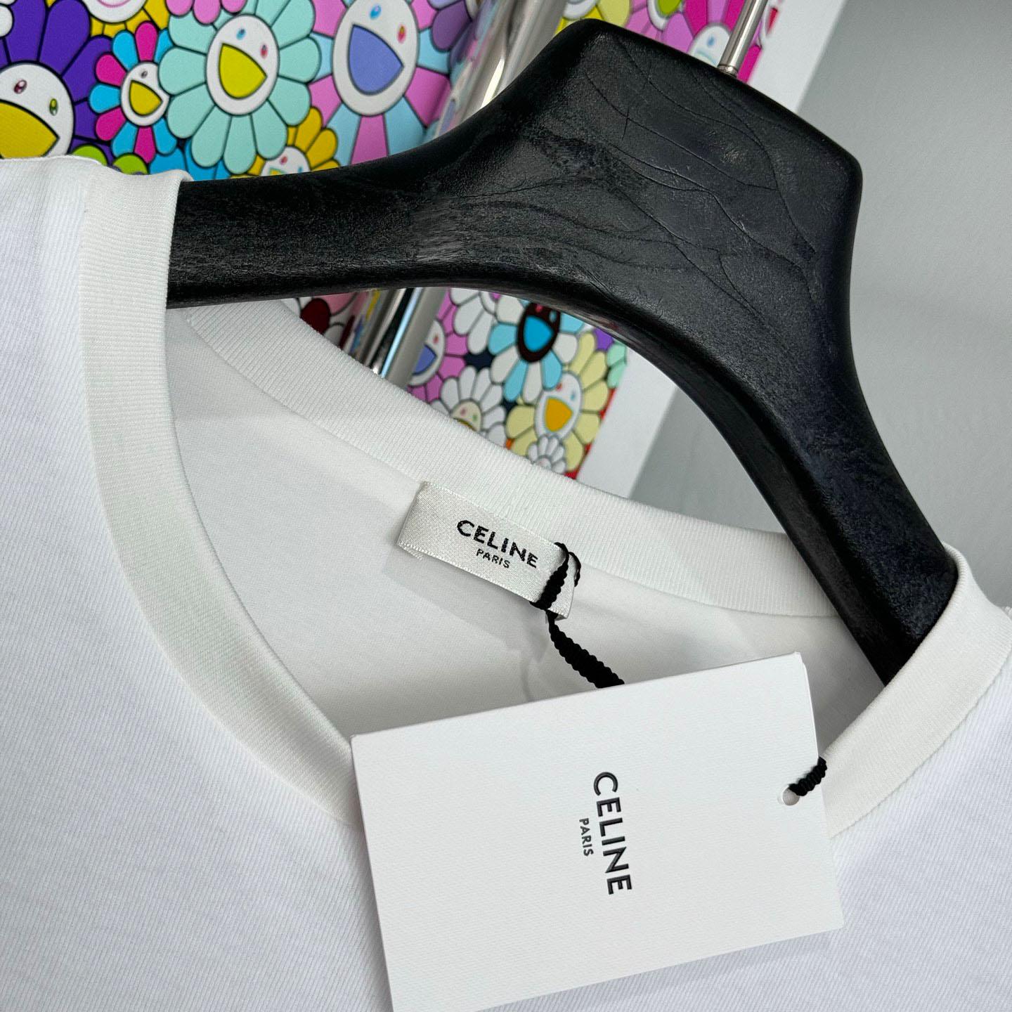 Celine  Double Layered T-shirt IN FINE COTTON JERSEY - DesignerGu