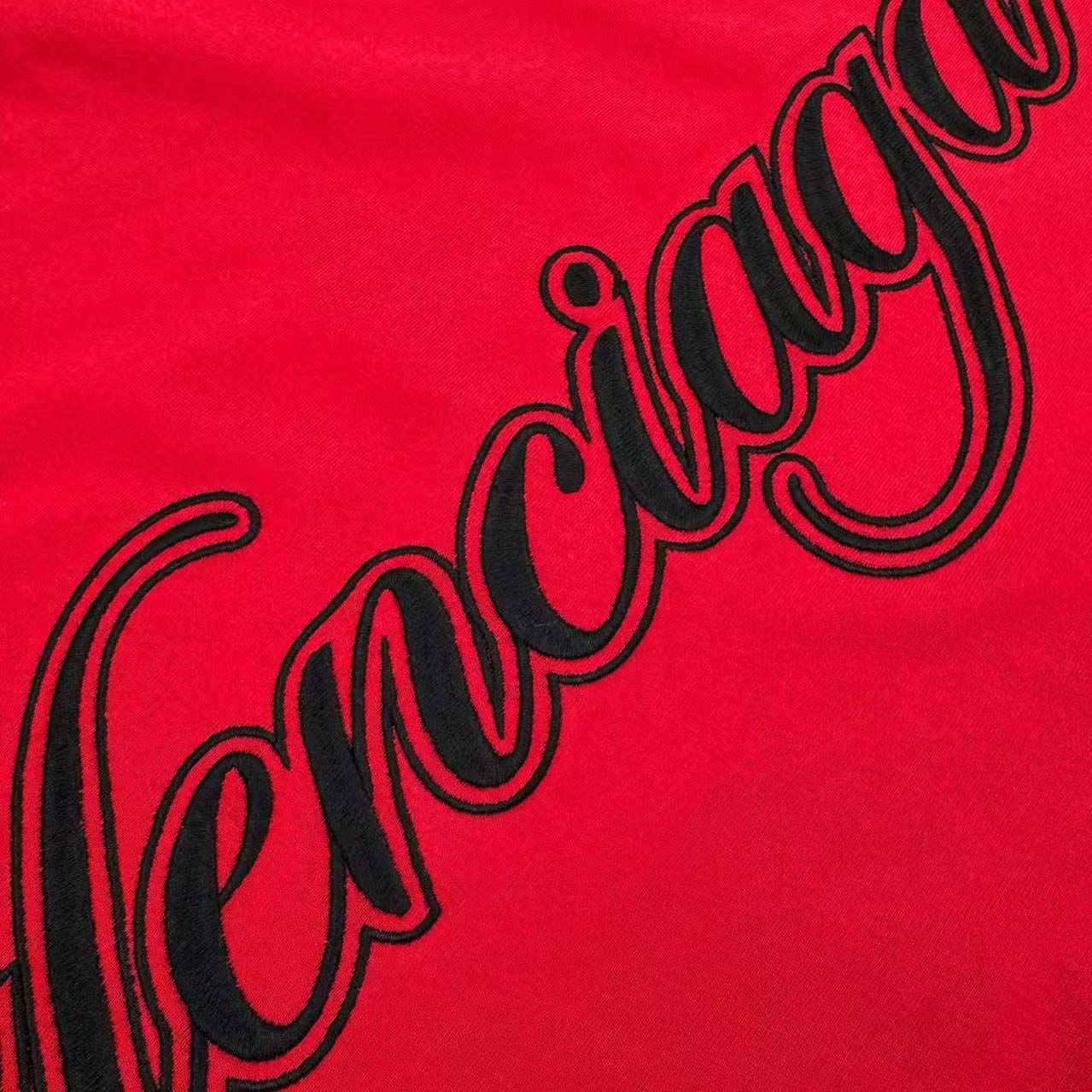 Balenciaga Cursive T-shirt Medium Fit in Red/black - DesignerGu