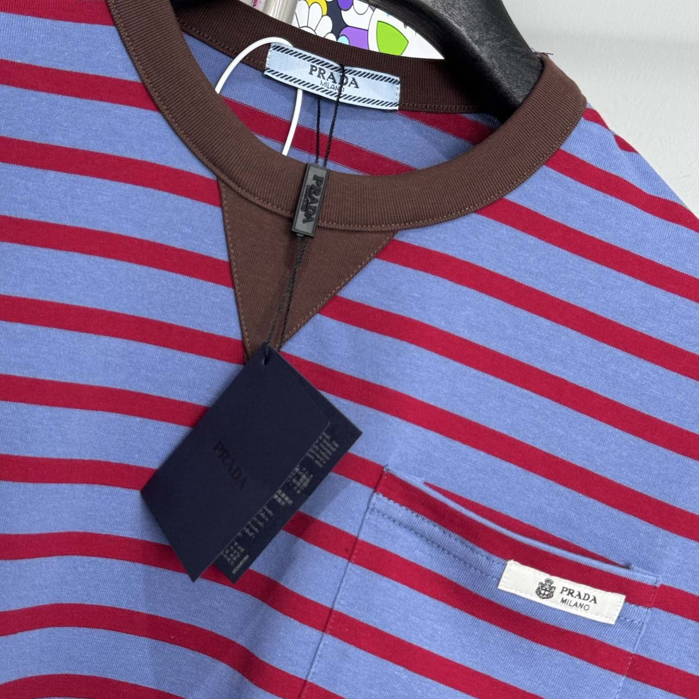 Prada Oversized Striped Jersey T-shirt - DesignerGu