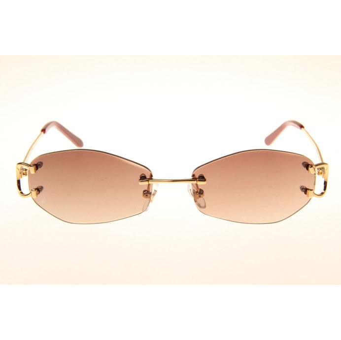 Cartier CT 4193831 Sunglasses In Gold Gradient Brown - DesignerGu