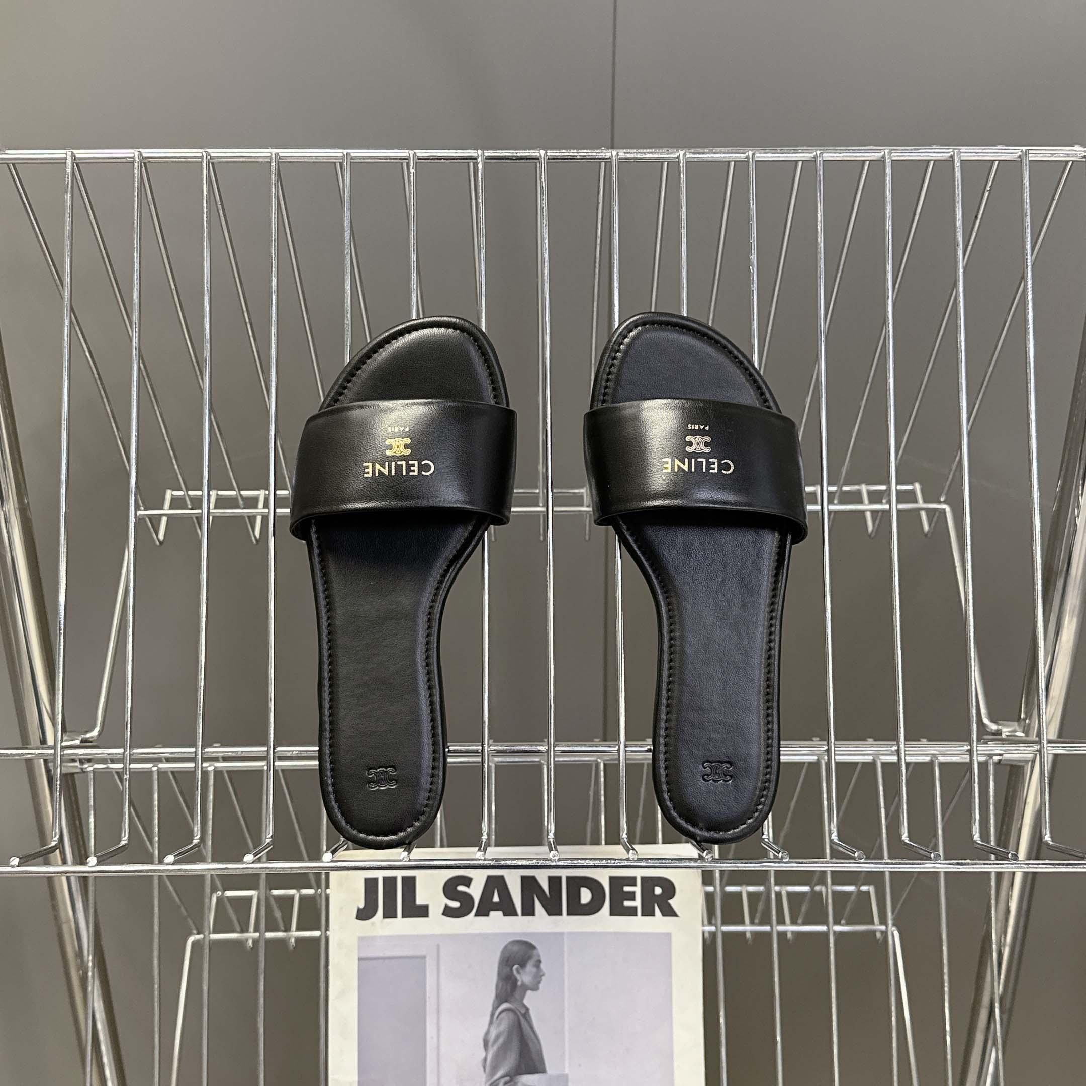 Celine Coast Mule In Lambskin - DesignerGu