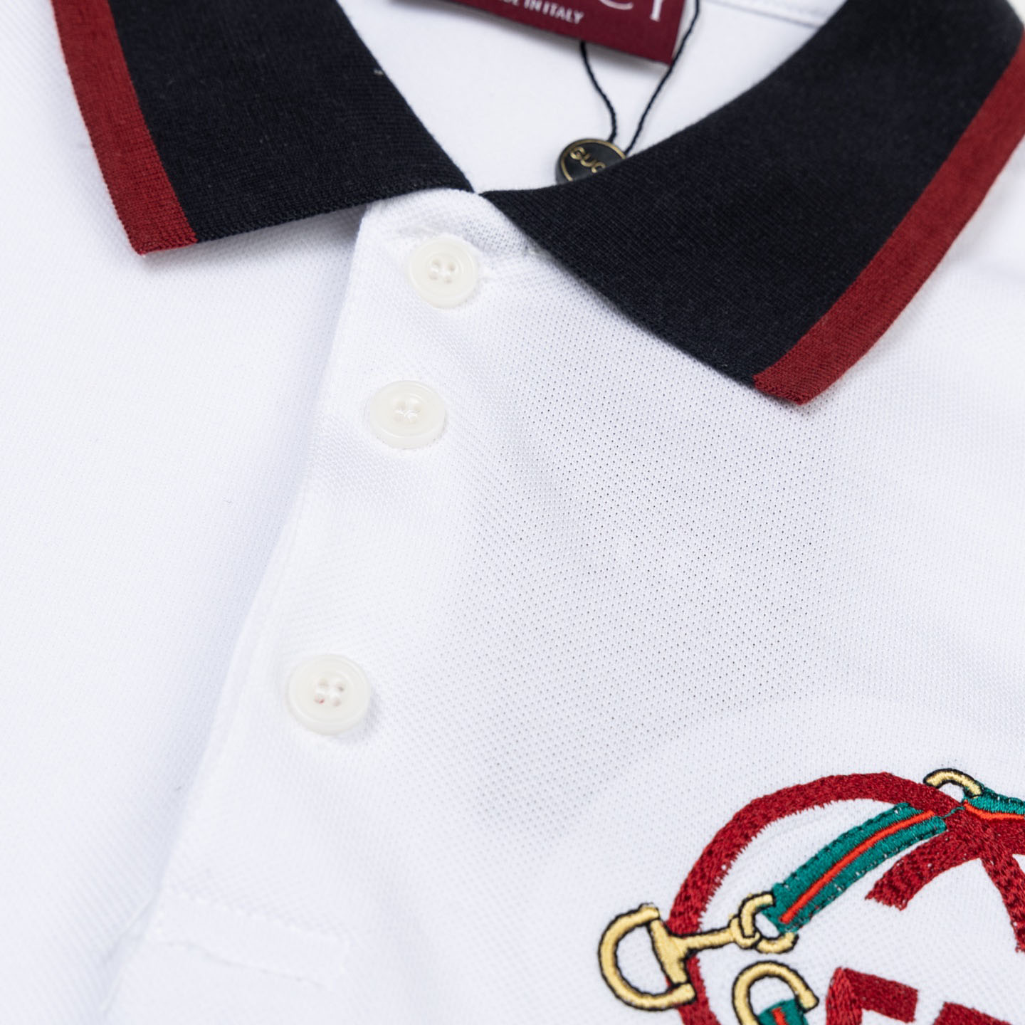 Gucci Cotton Piquet Polo Shirt With Embroidery - DesignerGu