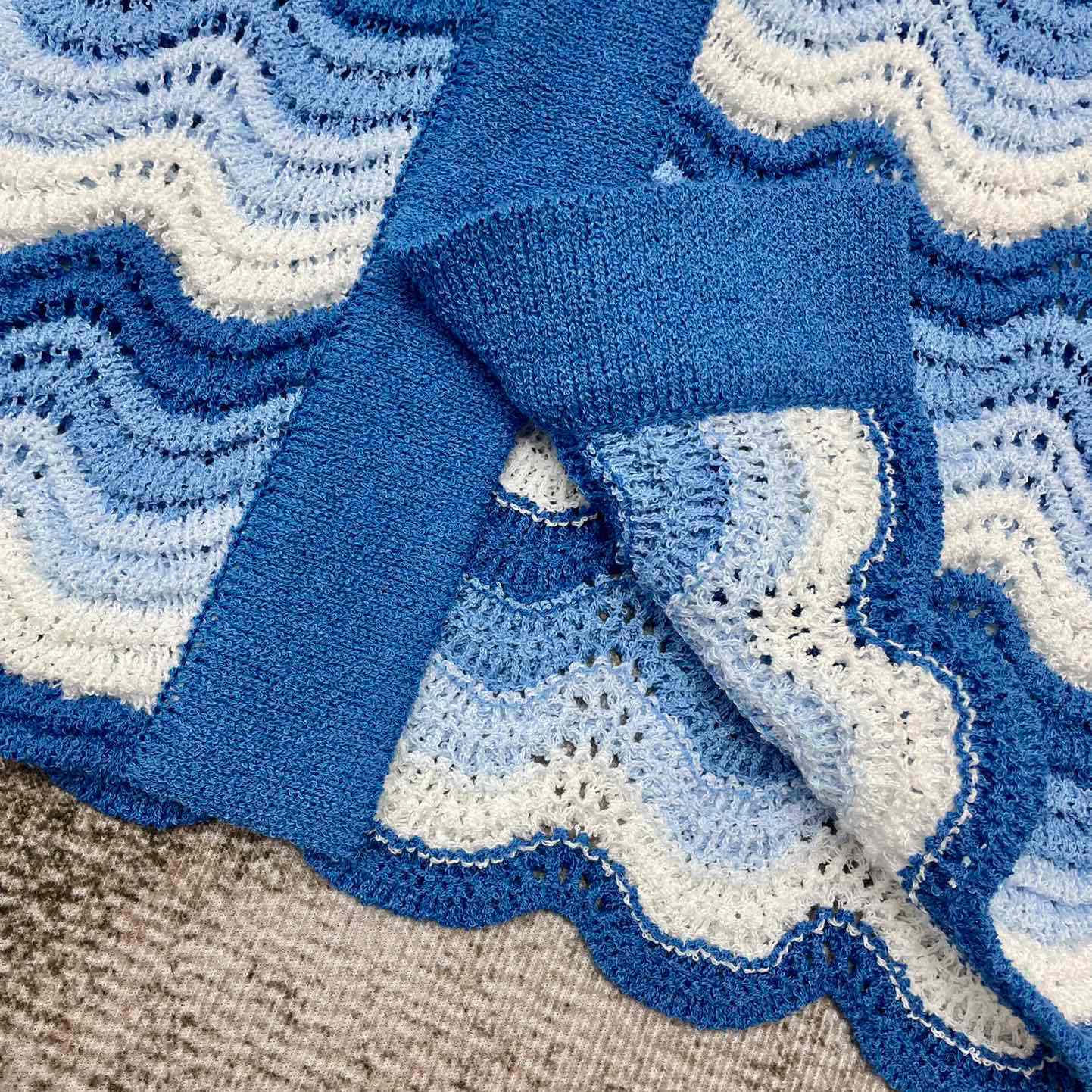 Casablanca Wavy Gradient Crochet Shirt D007 - DesignerGu