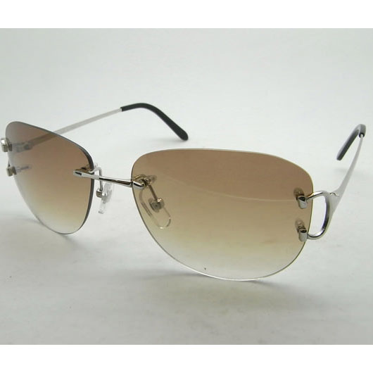 Cartier CT 4193829 Sunglasses In Silver Gradient Brown - DesignerGu