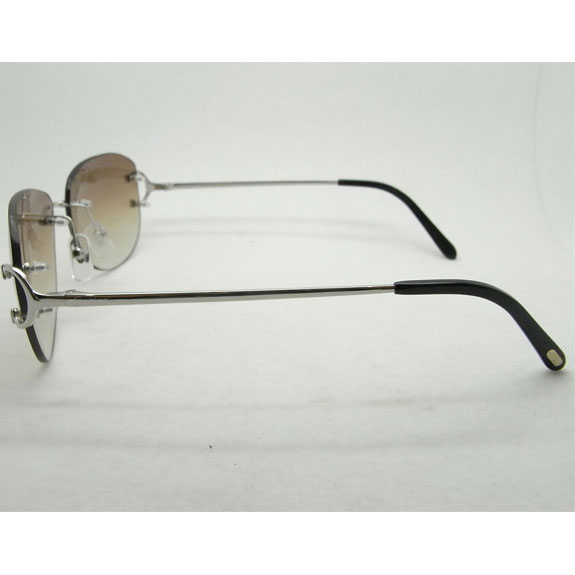 Cartier CT 4193829 Sunglasses In Silver Gradient Brown - DesignerGu