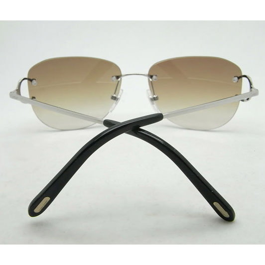 Cartier CT 4193829 Sunglasses In Silver Gradient Brown - DesignerGu