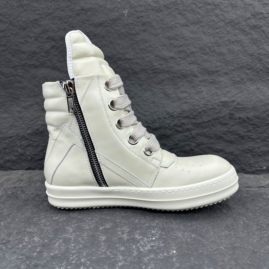Rick Owens Geobasket High 'Milk' - DesignerGu