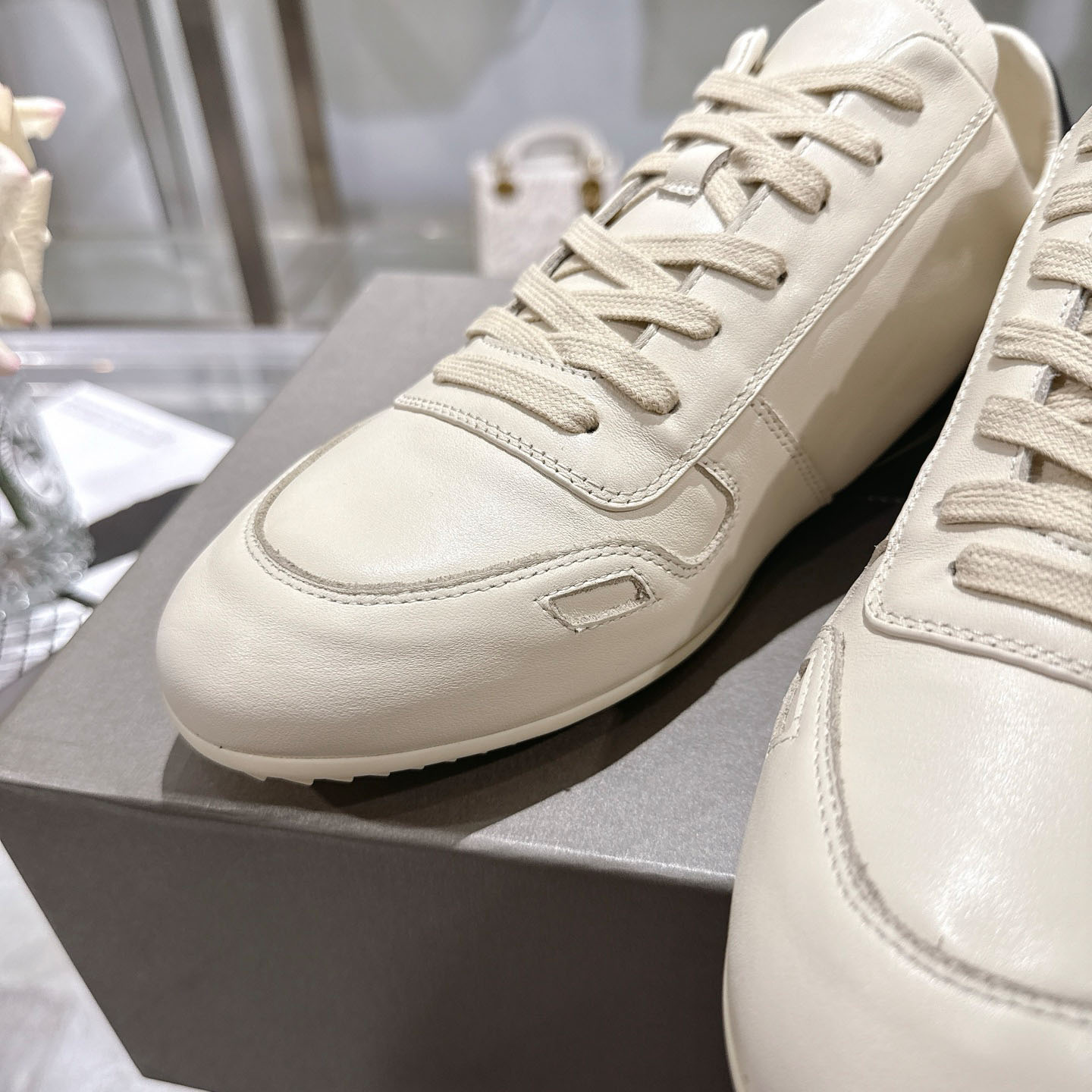 Rick Owens Concordians Minimal Sneaker 'Milk Black' - DesignerGu