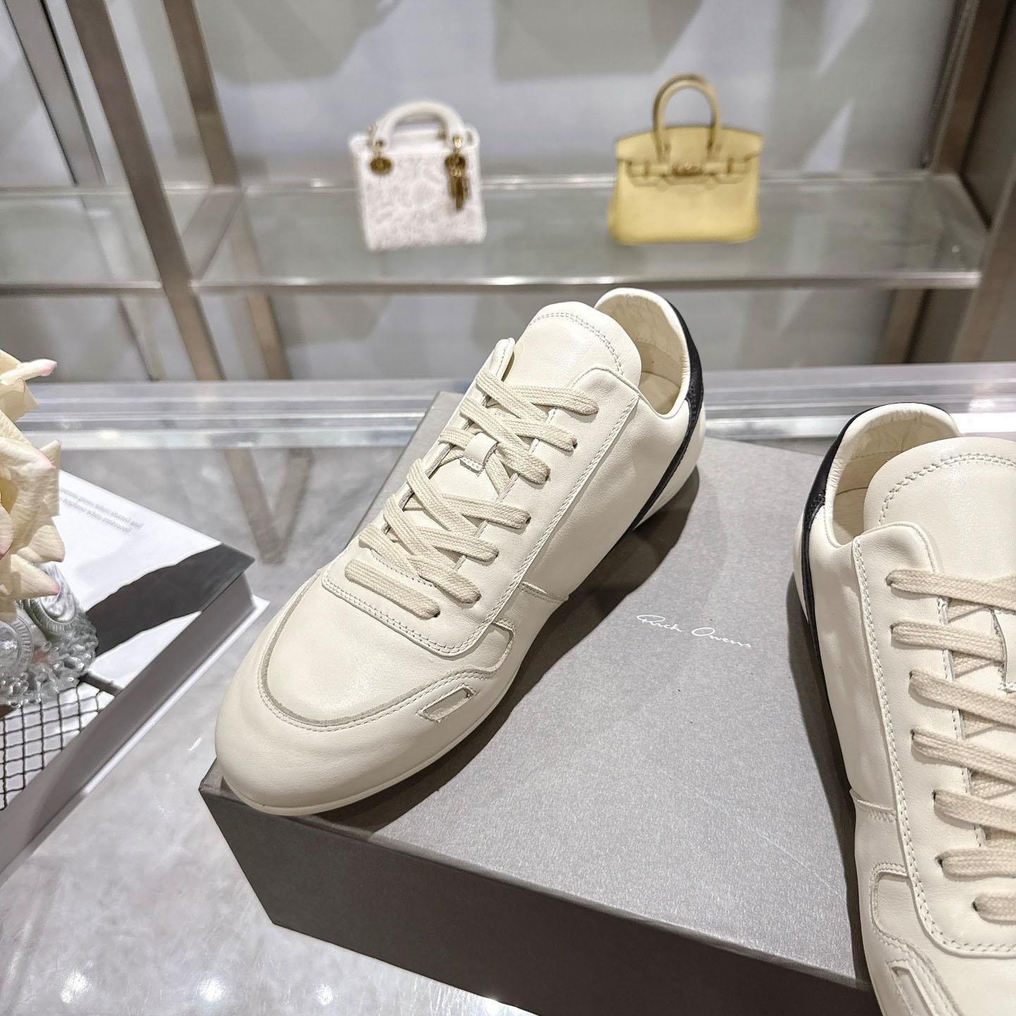 Rick Owens Concordians Minimal Sneaker 'Milk Black' - DesignerGu