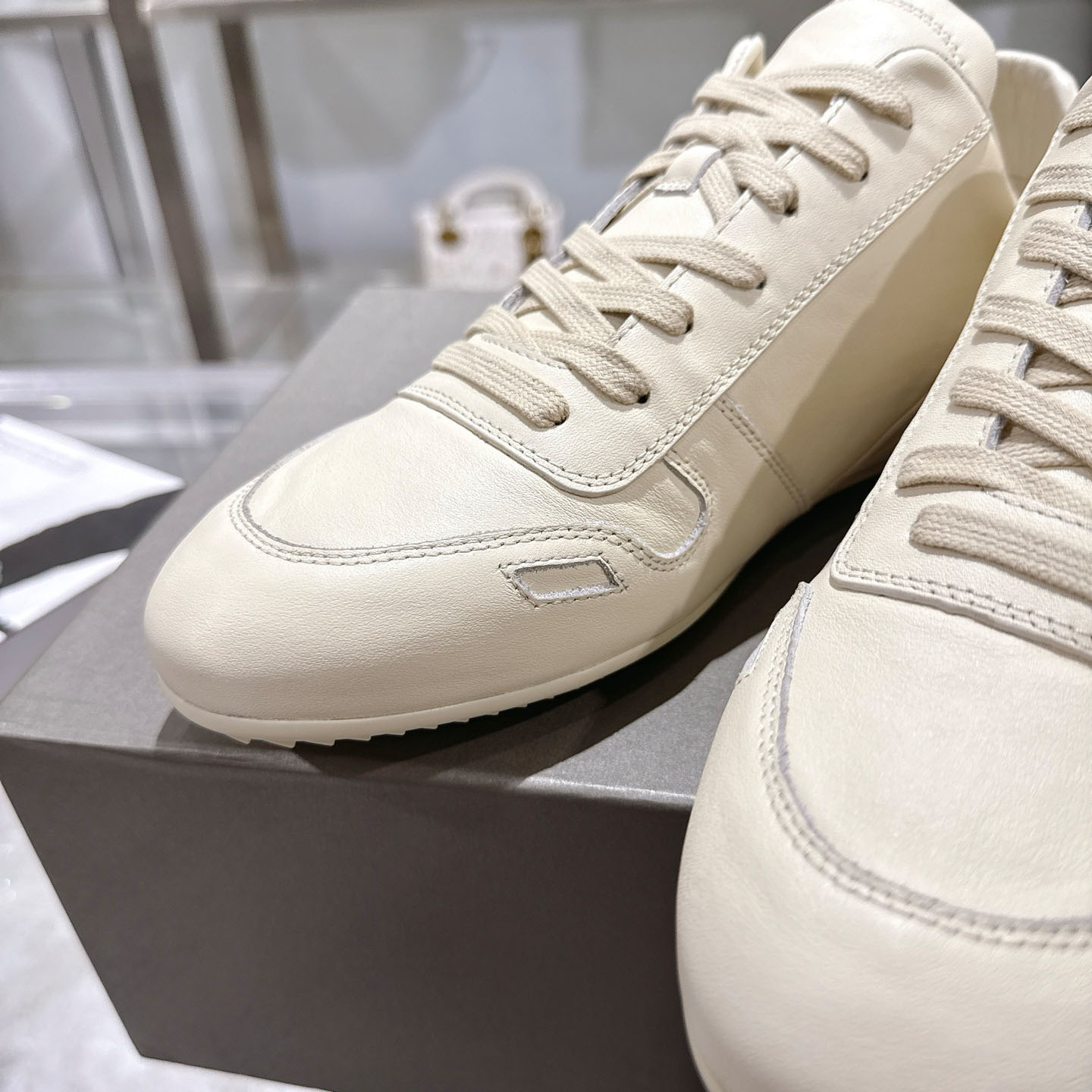 Rick Owens Off-White Temple Minimal Sneakers - DesignerGu