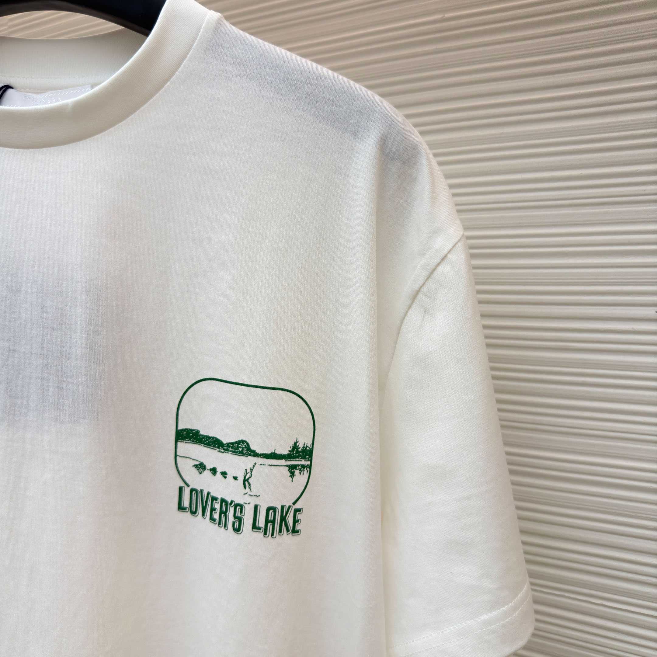 Prada Printed Cotton T-shirt - DesignerGu