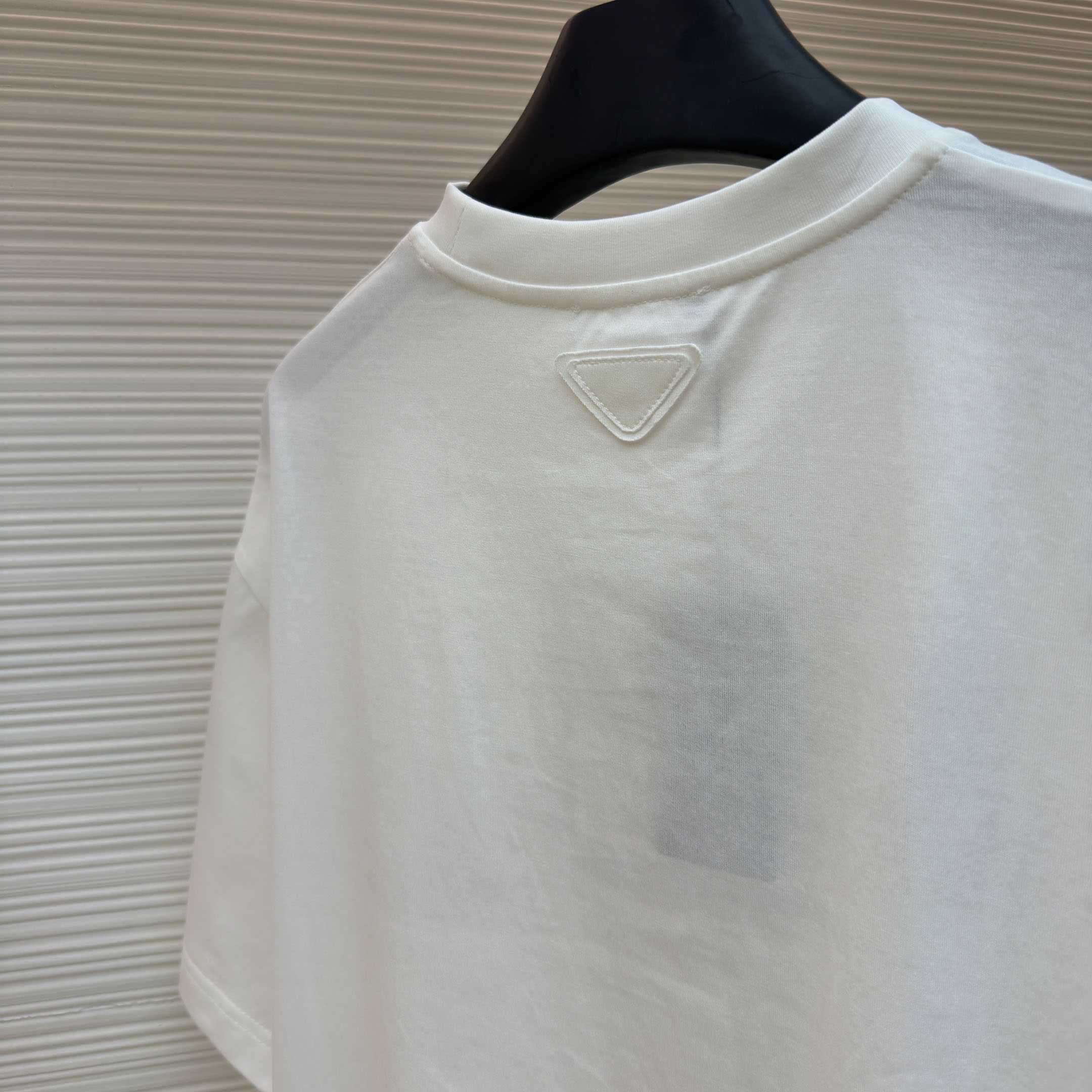 Prada Printed Cotton T-shirt - DesignerGu