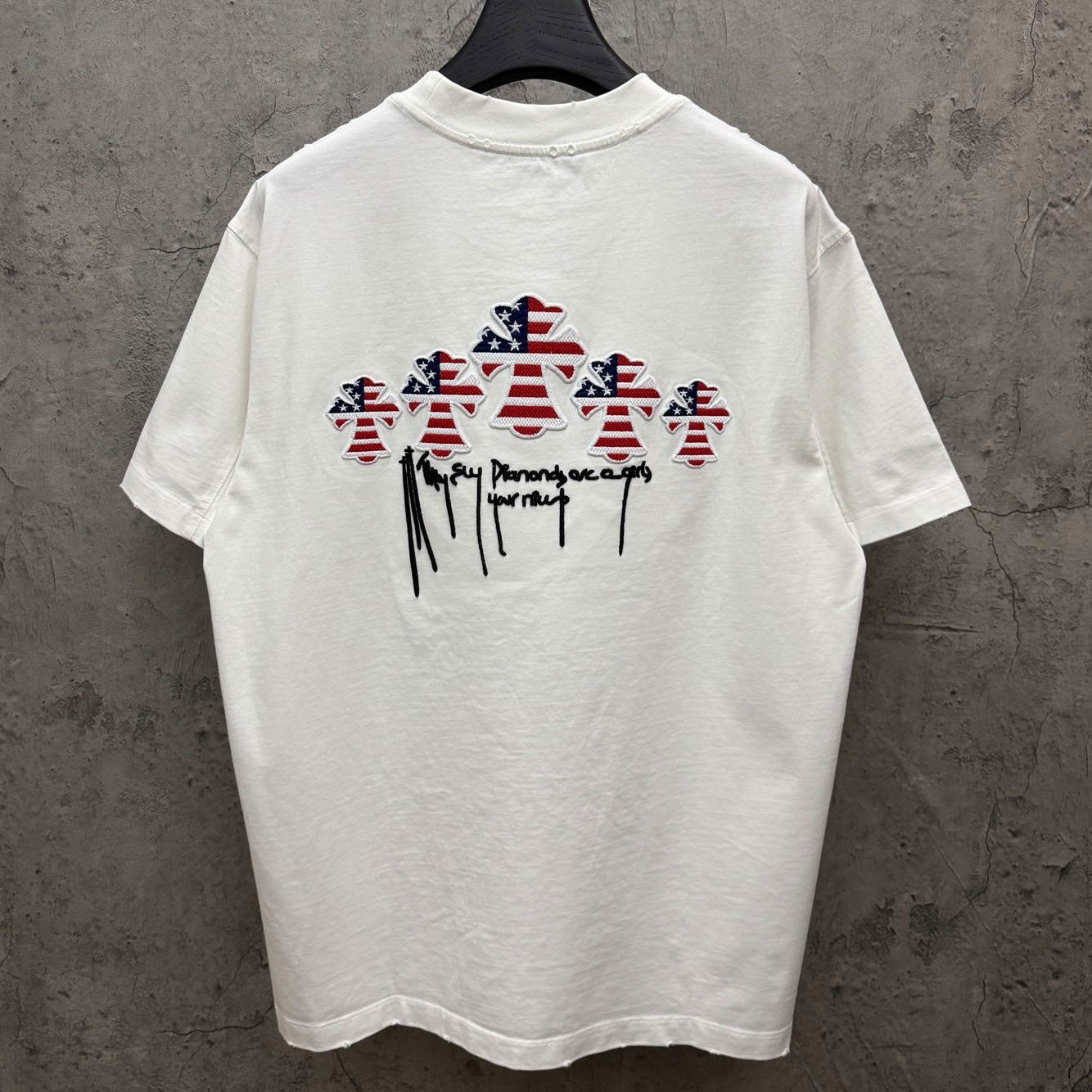 Chrome Hearts Style Cross Graphic Tee 'White' - DesignerGu