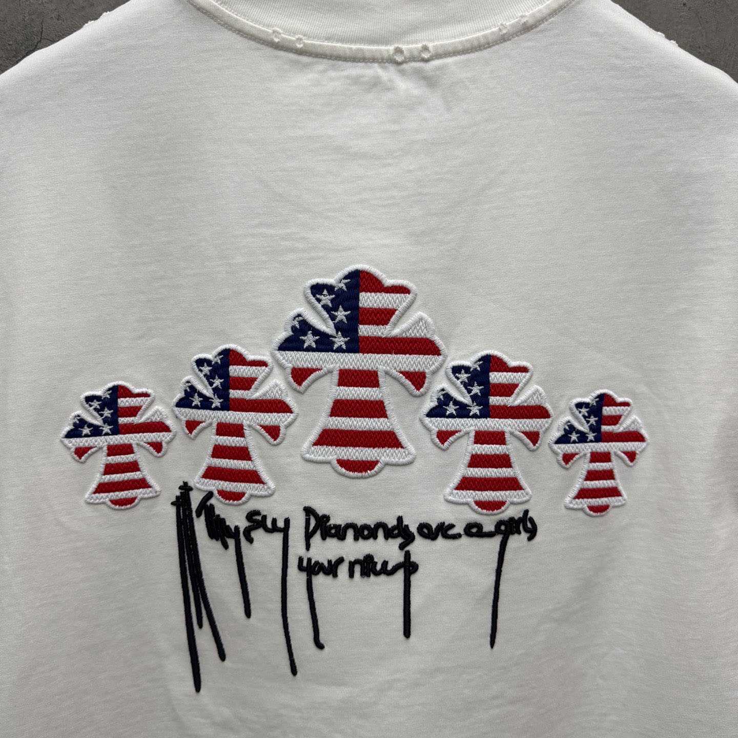 Chrome Hearts Style Cross Graphic Tee 'White' - DesignerGu