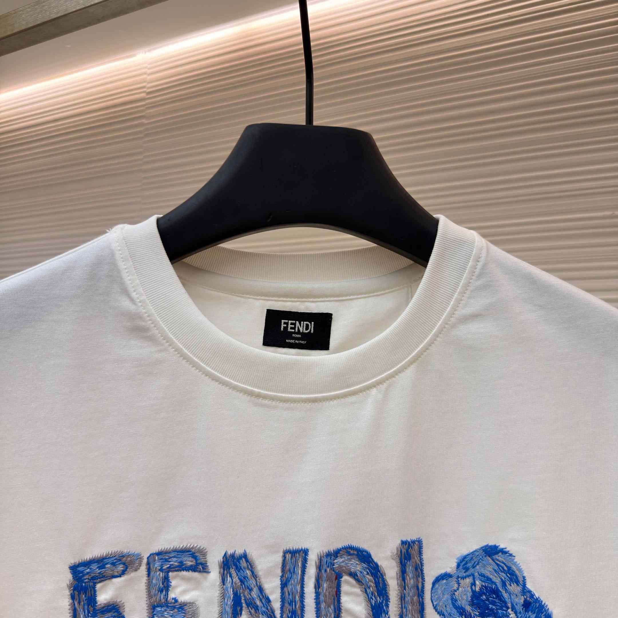Fendi Lunar New Year White Cotton T-shirt - DesignerGu