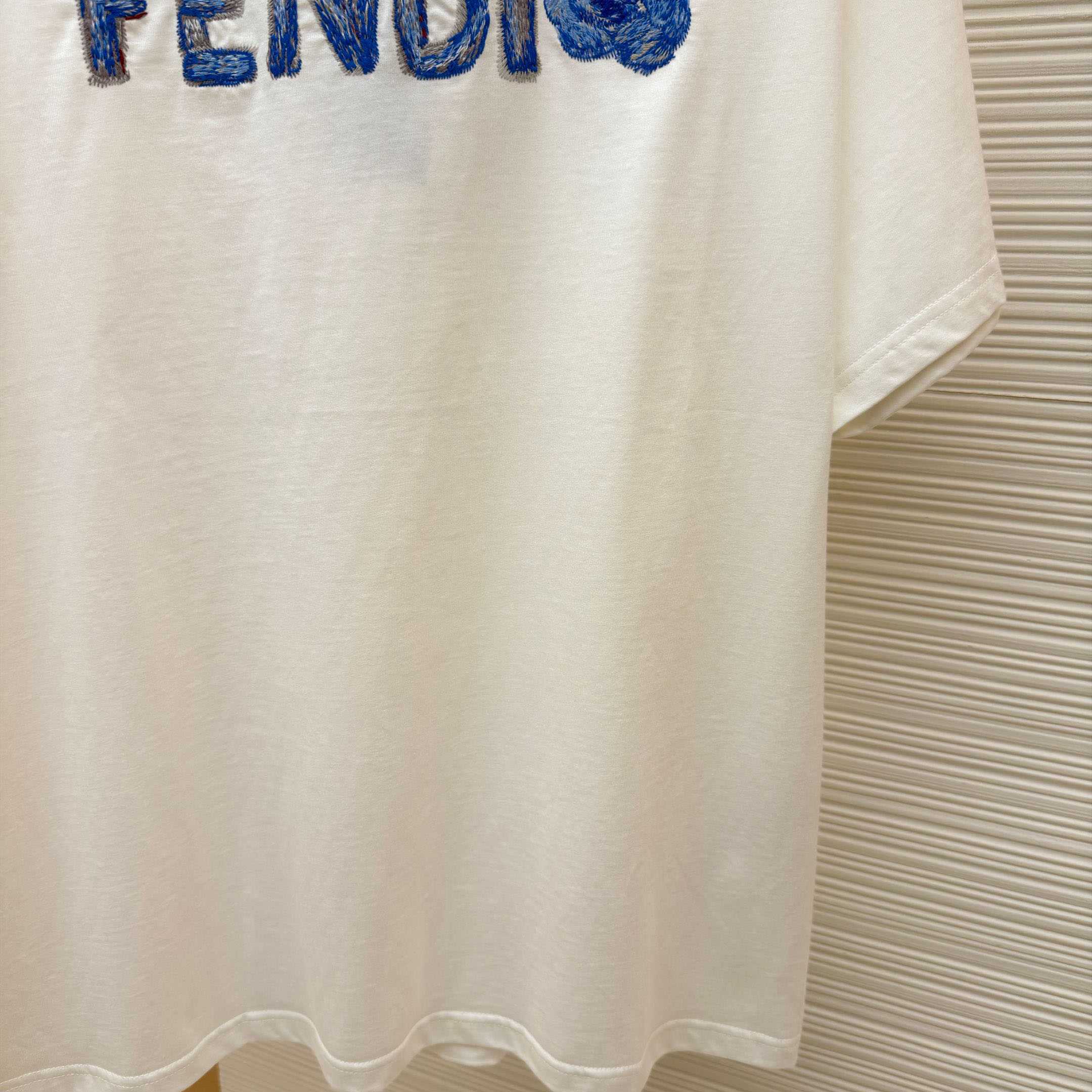 Fendi Lunar New Year White Cotton T-shirt - DesignerGu