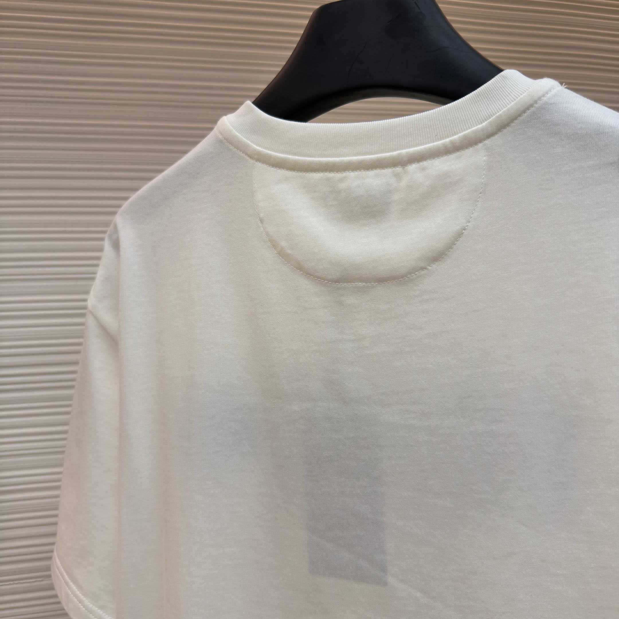 Fendi Lunar New Year White Cotton T-shirt - DesignerGu