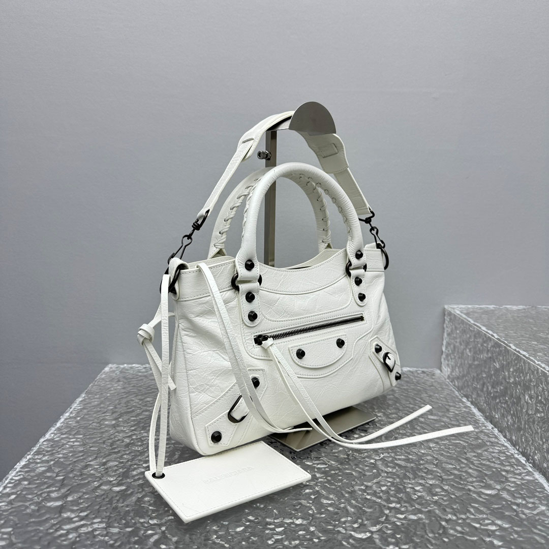 Balenciaga Le City First Bag In White - DesignerGu
