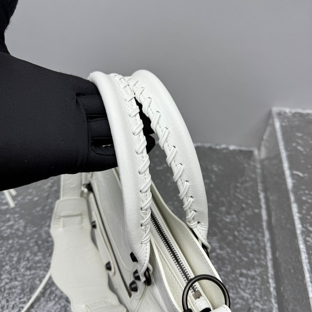 Balenciaga Le City First Bag In White - DesignerGu