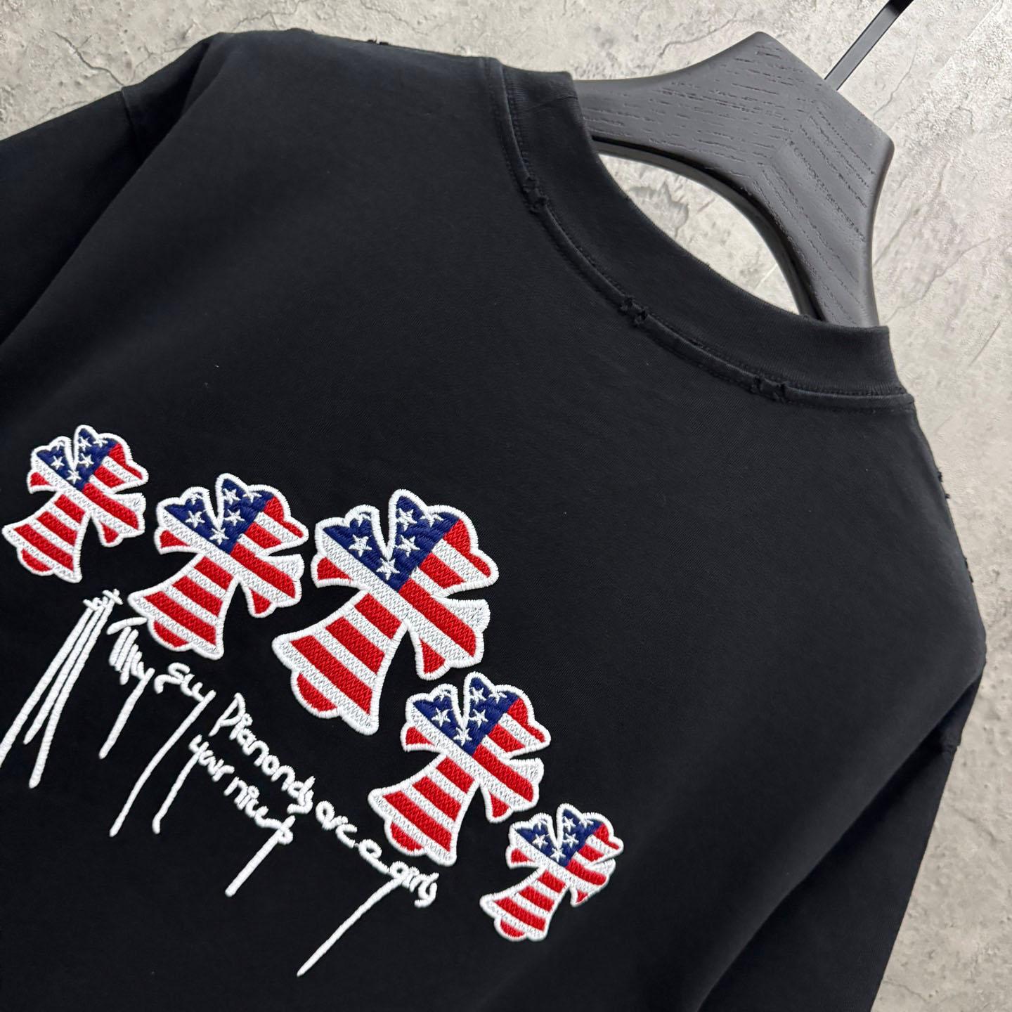 Chrome Hearts Style Cross Graphic Tee 'Black' - DesignerGu