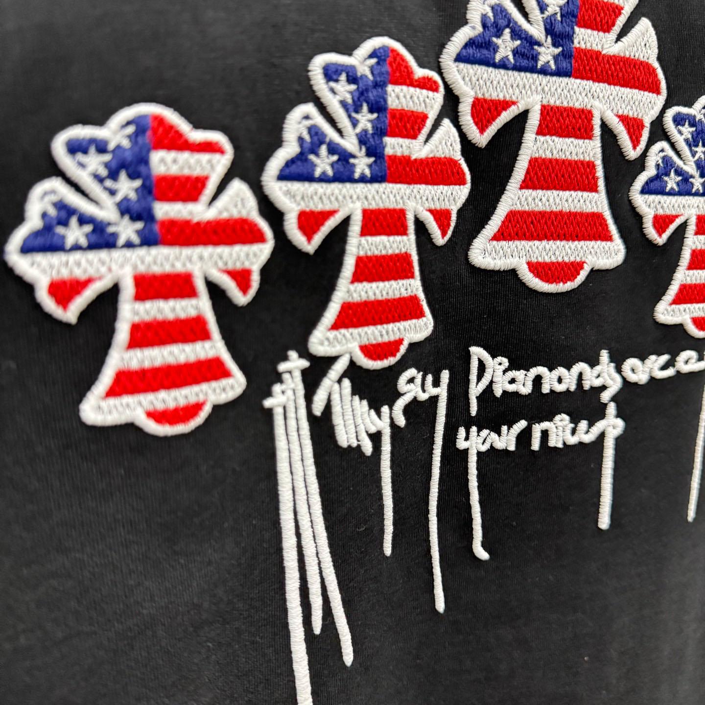 Chrome Hearts Style Cross Graphic Tee 'Black' - DesignerGu