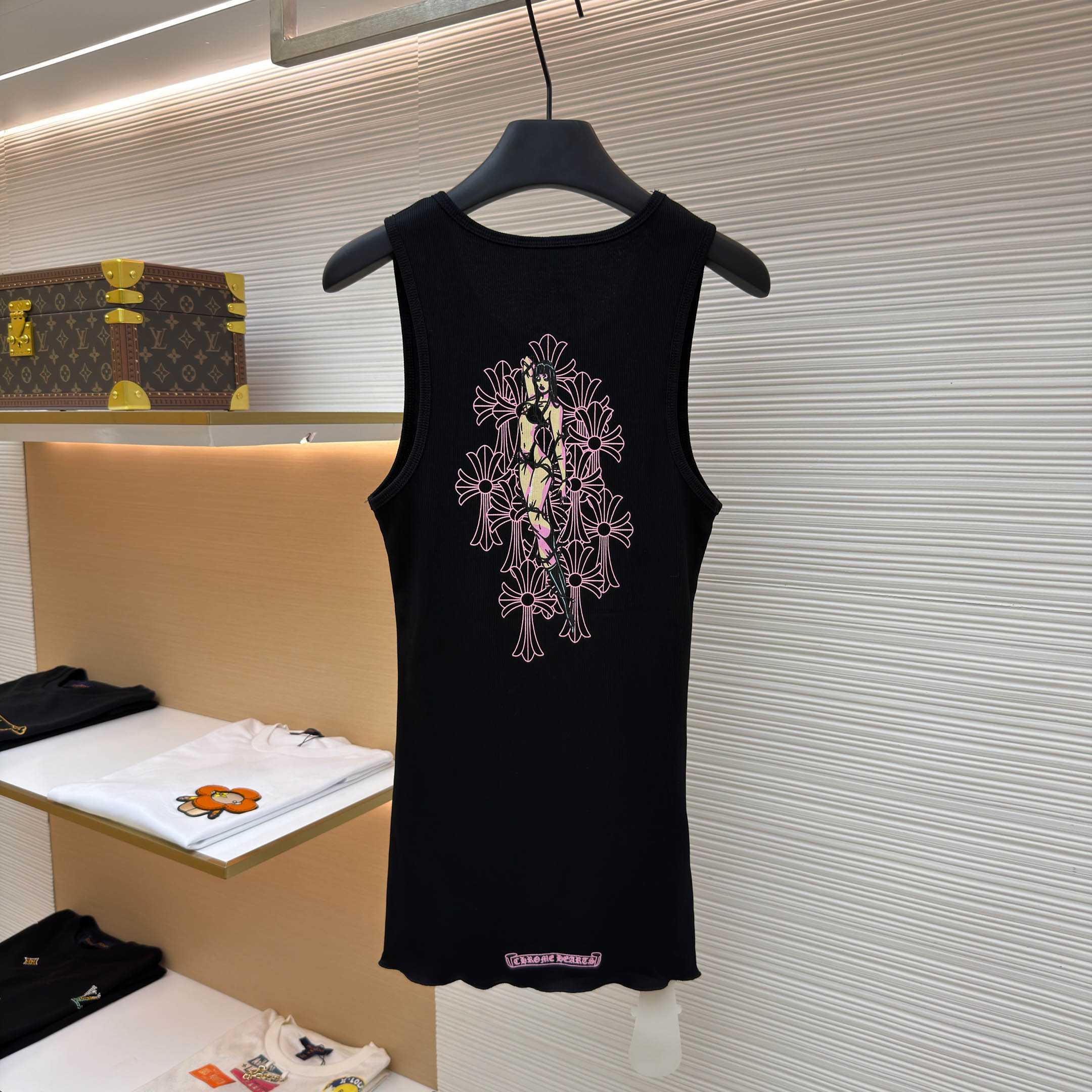 Chrome Hearts Black Deadly Doll Rib Tank Top - DesignerGu