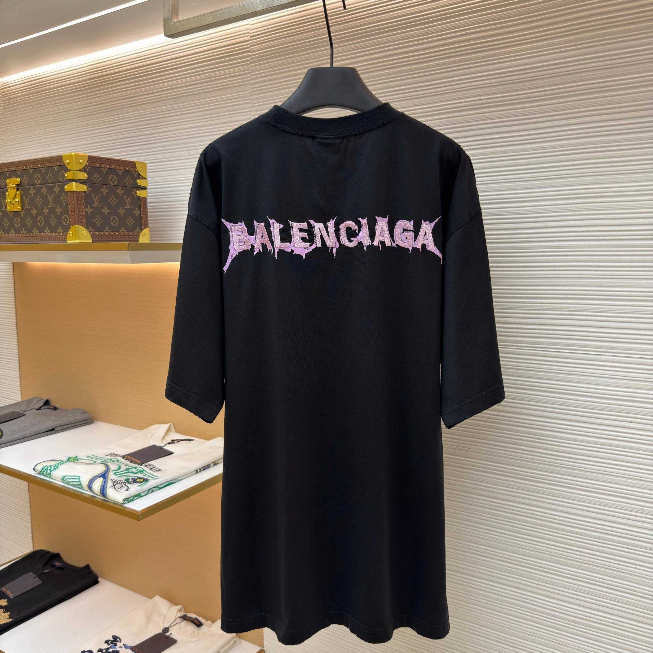 Balenciaga Diy Balenciaga Back Medium Fit T-shirt In Black - DesignerGu