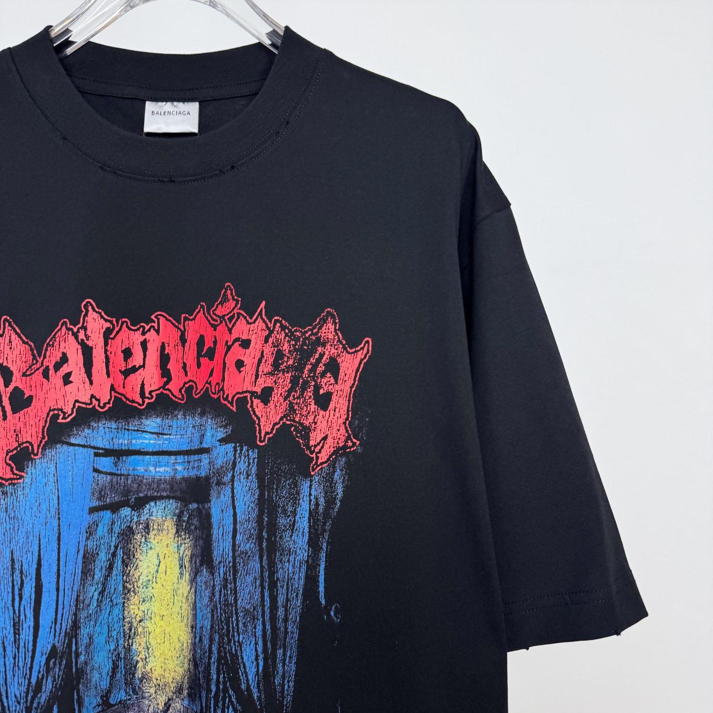 Balenciaga Salon De Couture Medium Fit T-shirt In Black - DesignerGu