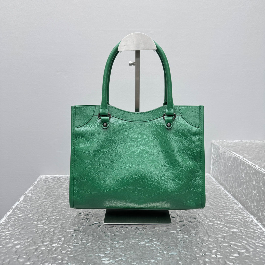 Balenciaga Le City Tote Bag Mini In Green - DesignerGu