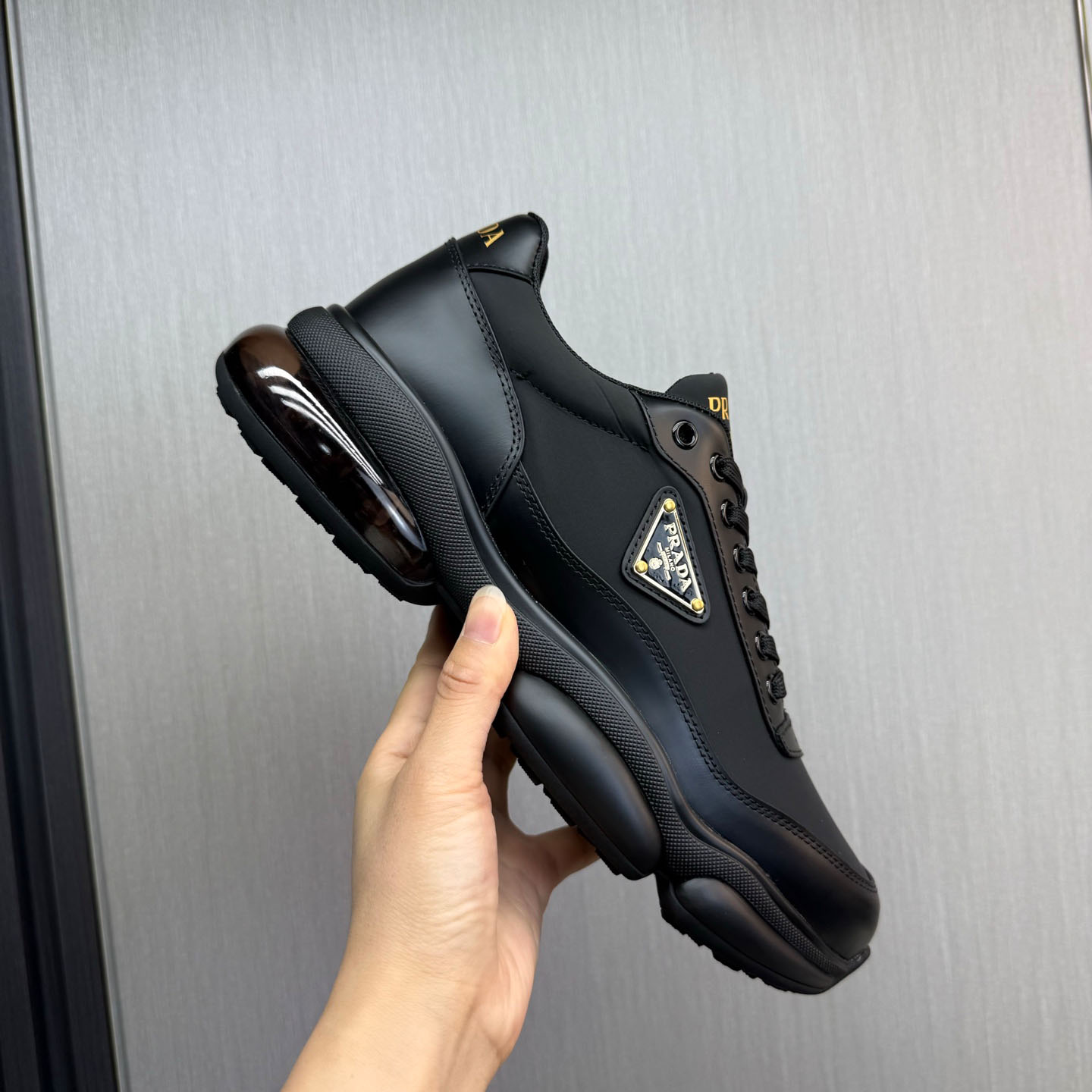 Prada Leather Sneakers - DesignerGu