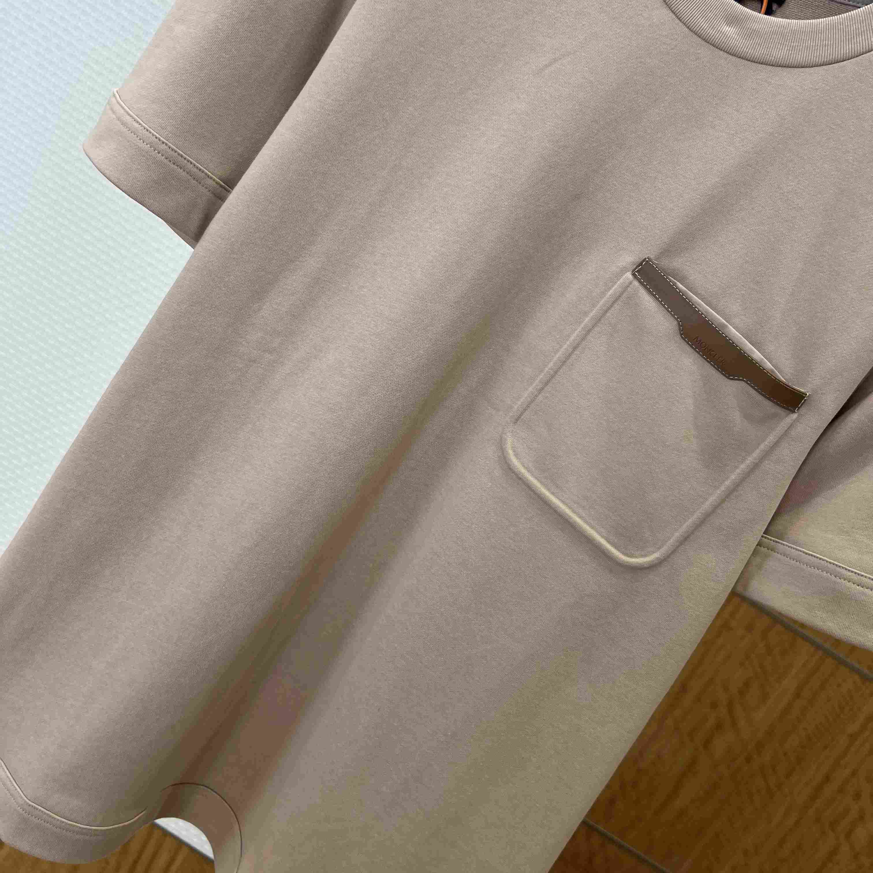 Moncler Leather-Trimmed Cotton T-Shirt - DesignerGu