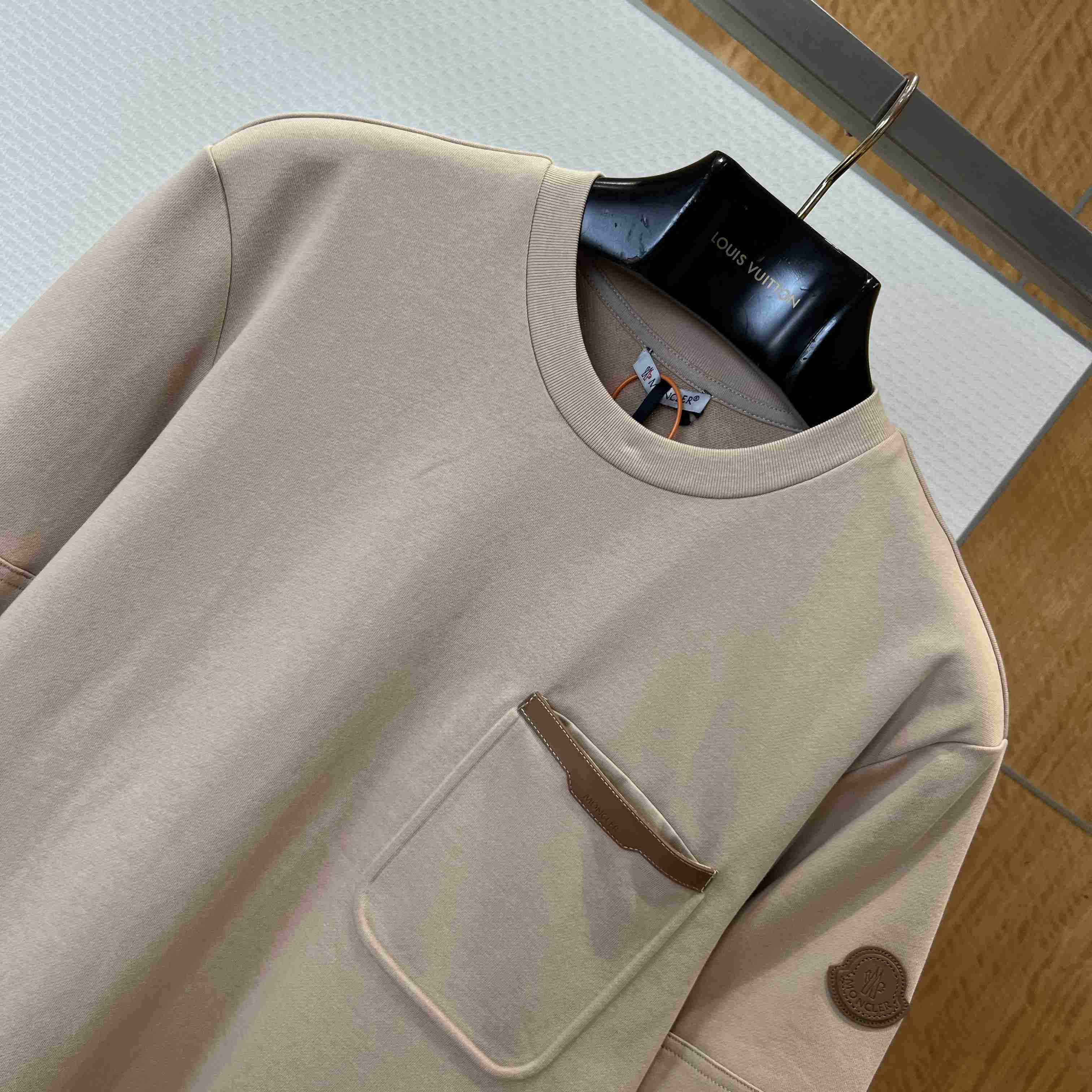 Moncler Leather-Trimmed Cotton T-Shirt - DesignerGu