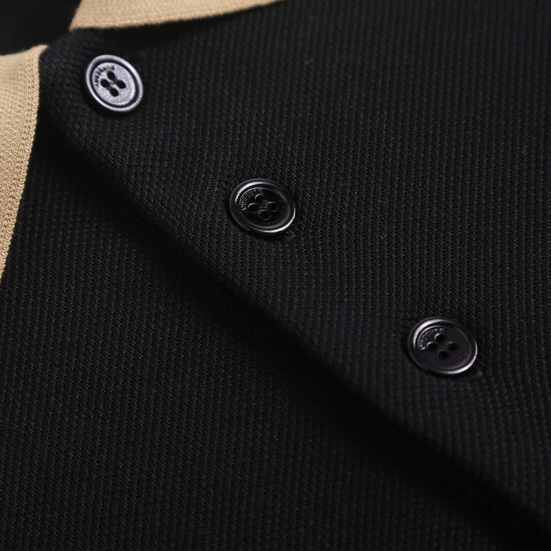 Burberry Logo Collar Cotton Polo Shirt - DesignerGu