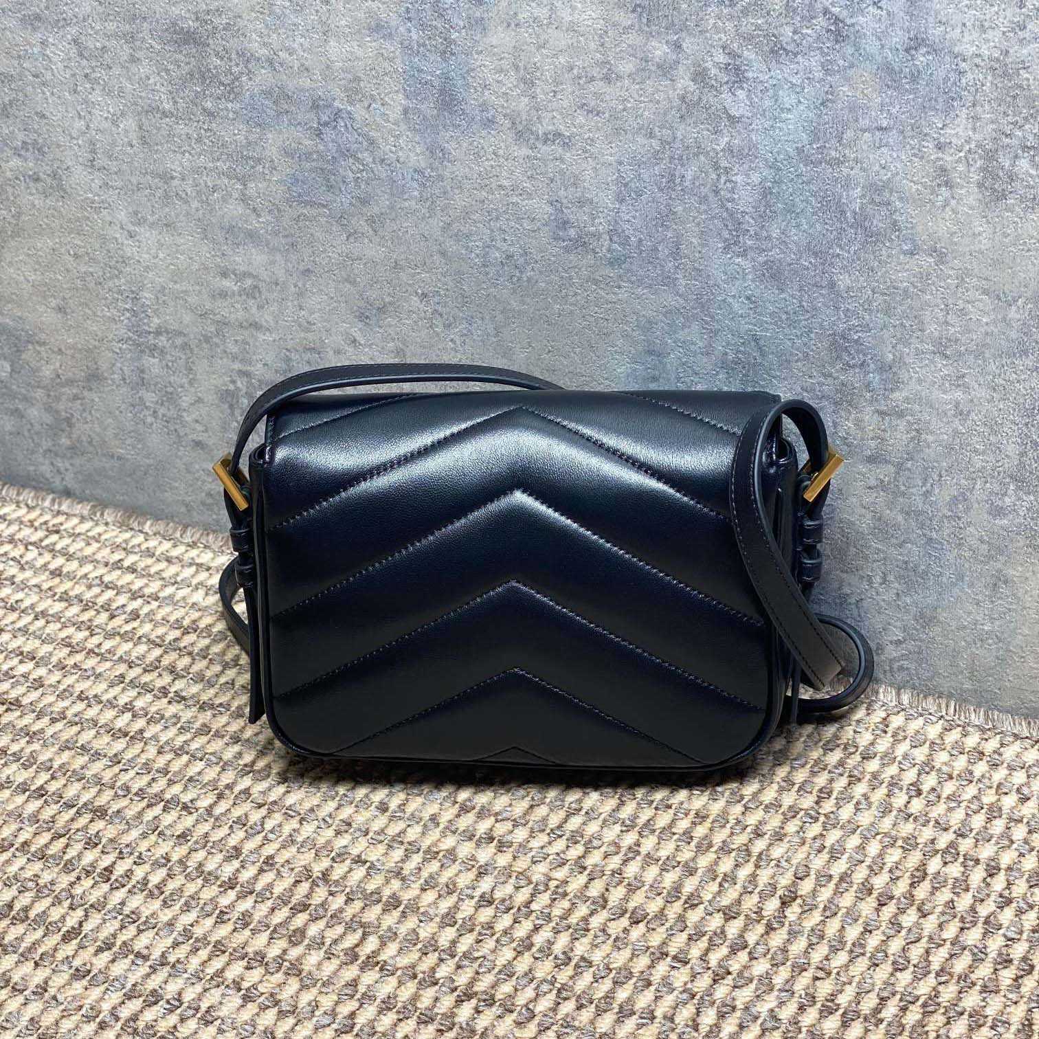 Saint Laurent LOULOU Toy Crossbody In MATELASSÉ Lambskin - DesignerGu